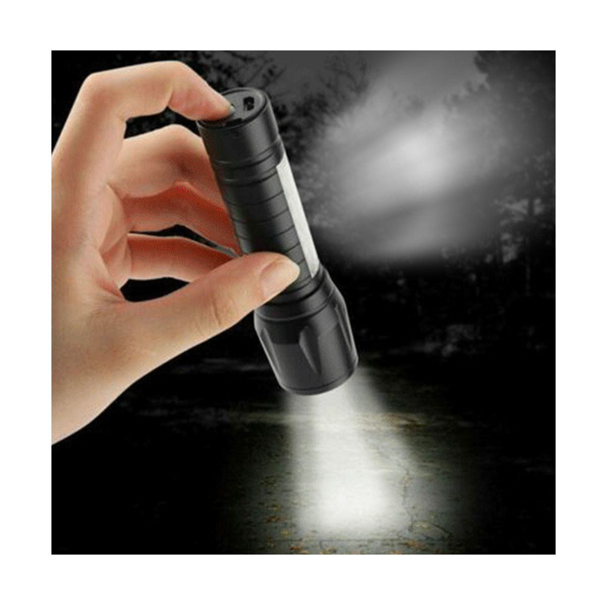 Lampara Linterna De Mano Recargable USB 3 Modos de Luz 