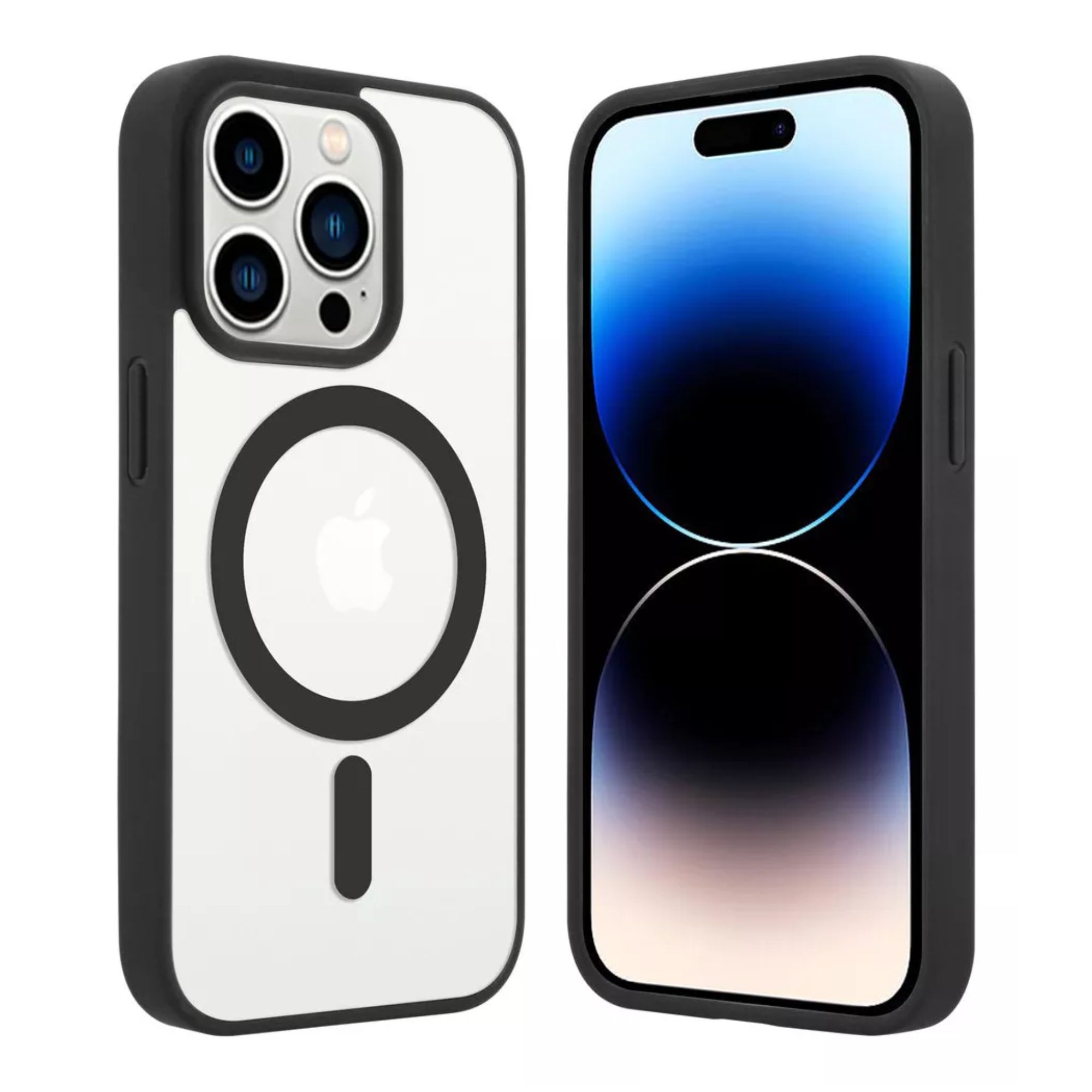 Funda Transparente Clear Case Color Para Iphone 16 pro max / Negro