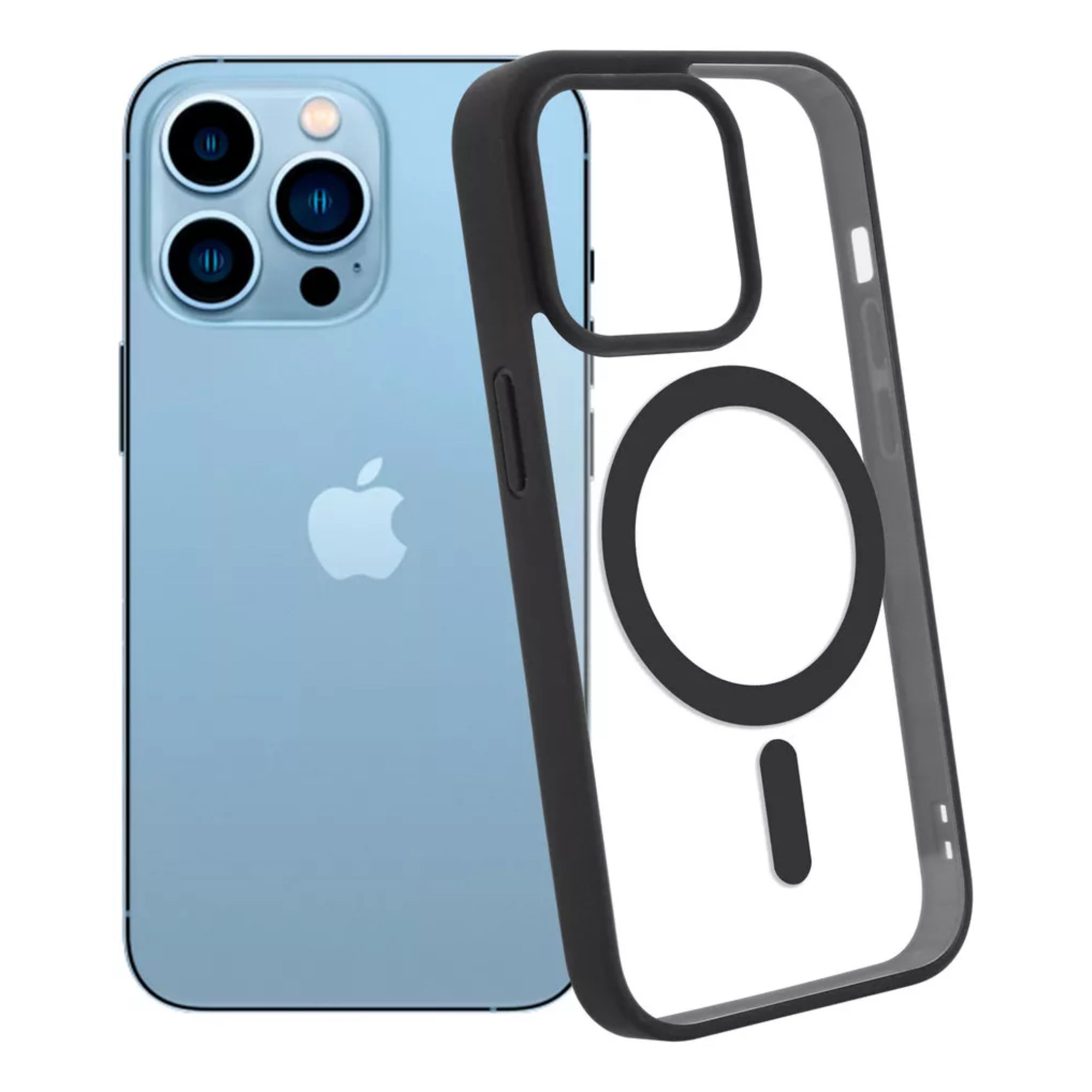 Funda Transparente Clear Case Color Para Iphone 16 pro max / Negro