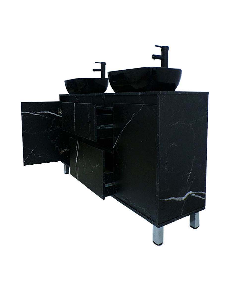 Gabinete Para Baño MÉDANO Con Doble Lavamanos Minimalista