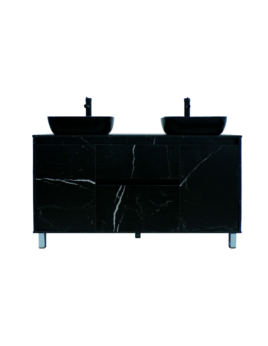 Gabinete Para Baño MÉDANO Con Doble Lavamanos Minimalista