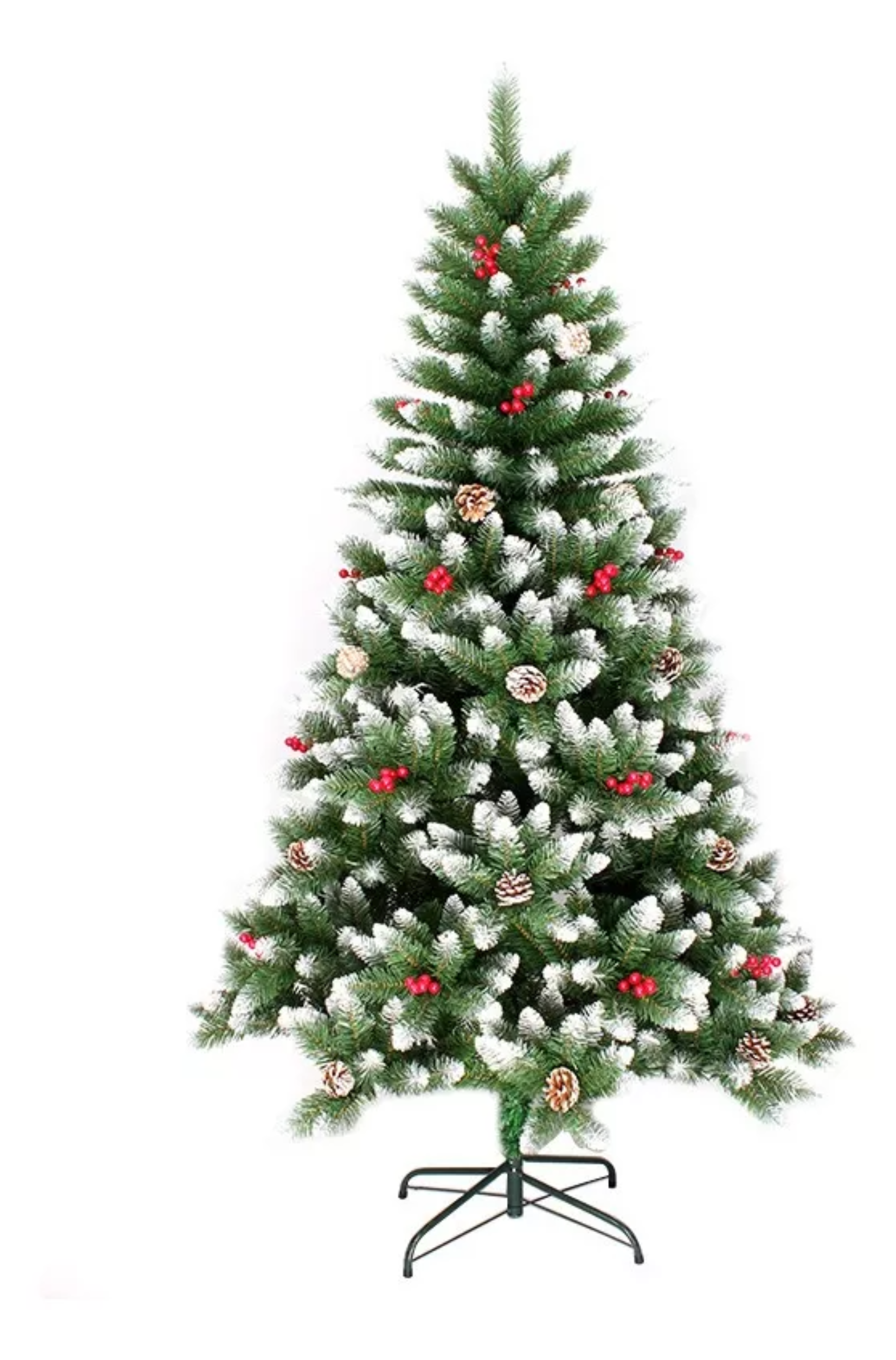 Árbol De Navidad Artificial 1,8 M 720 Ramas Con Piñas