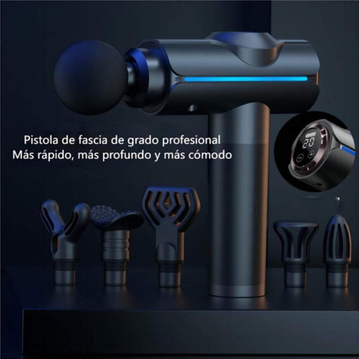 Masajeadores Portátiles Eléctrica Con Frío Y Calor Muscular Gris Cristal Titanio