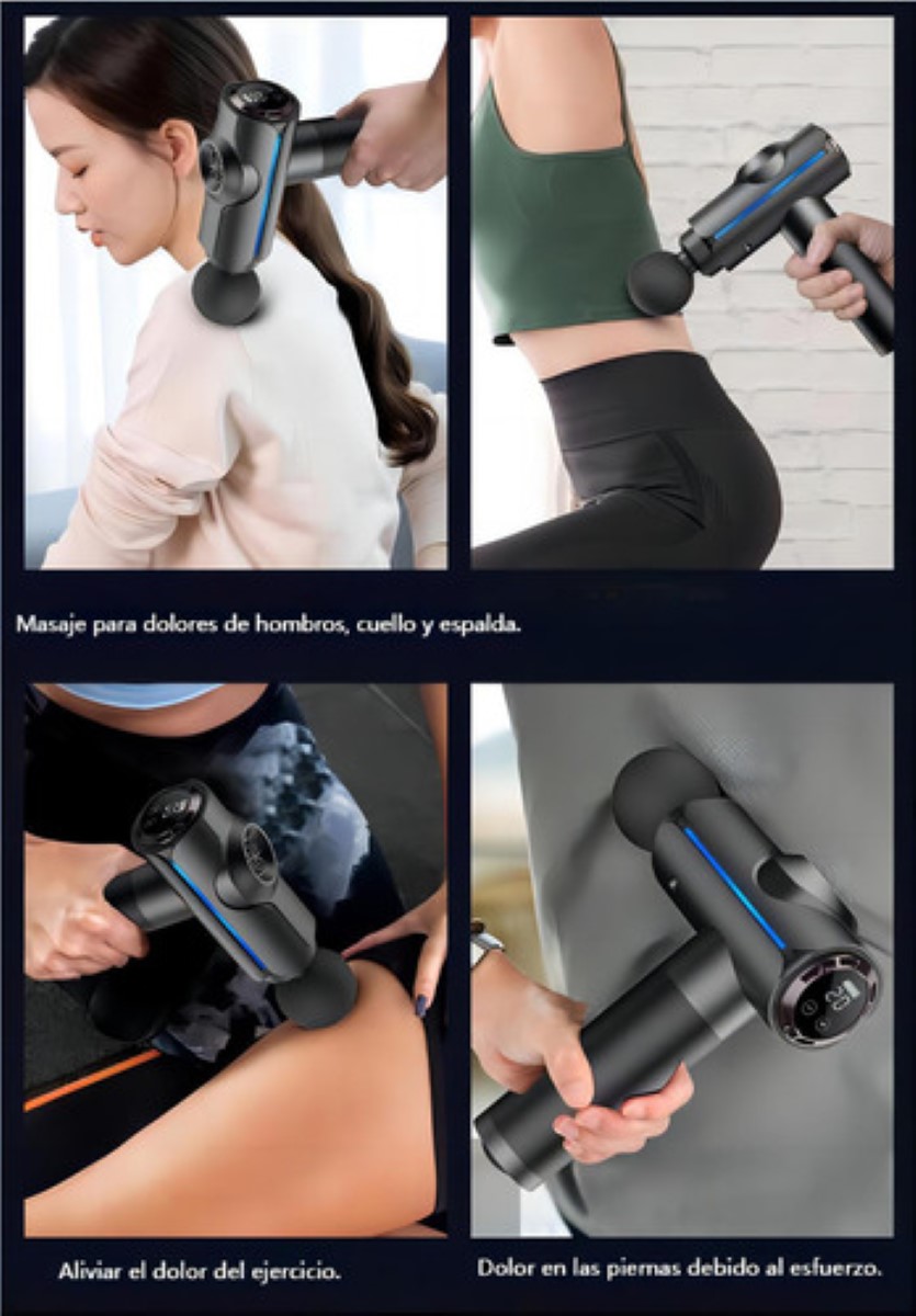 Masajeadores Portátiles Eléctrica Con Frío Y Calor Muscular Gris Cristal Titanio