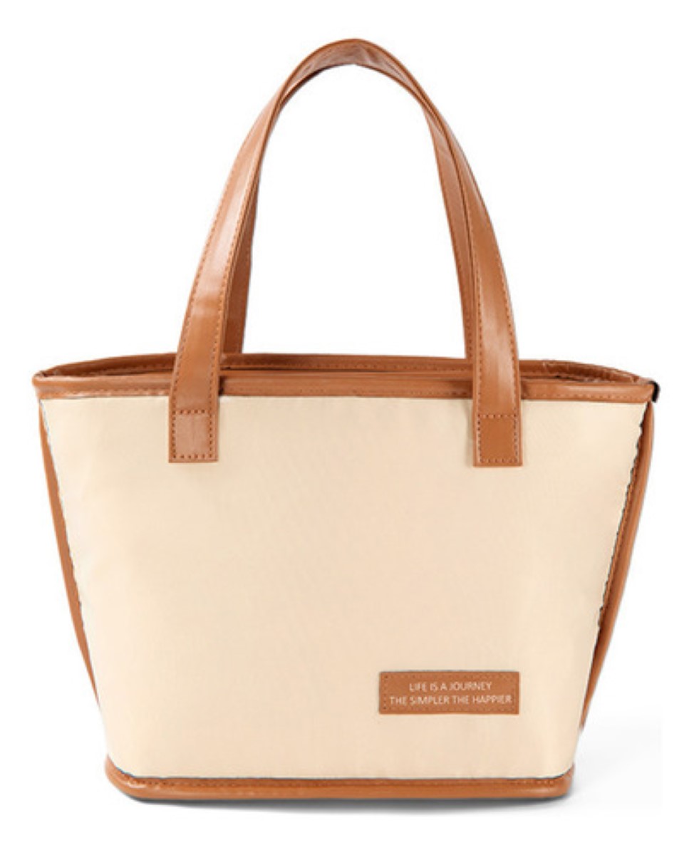 Bolsa De Almuerzo Lonchera Térmica Mujer Portátil Paquete caqui cafe