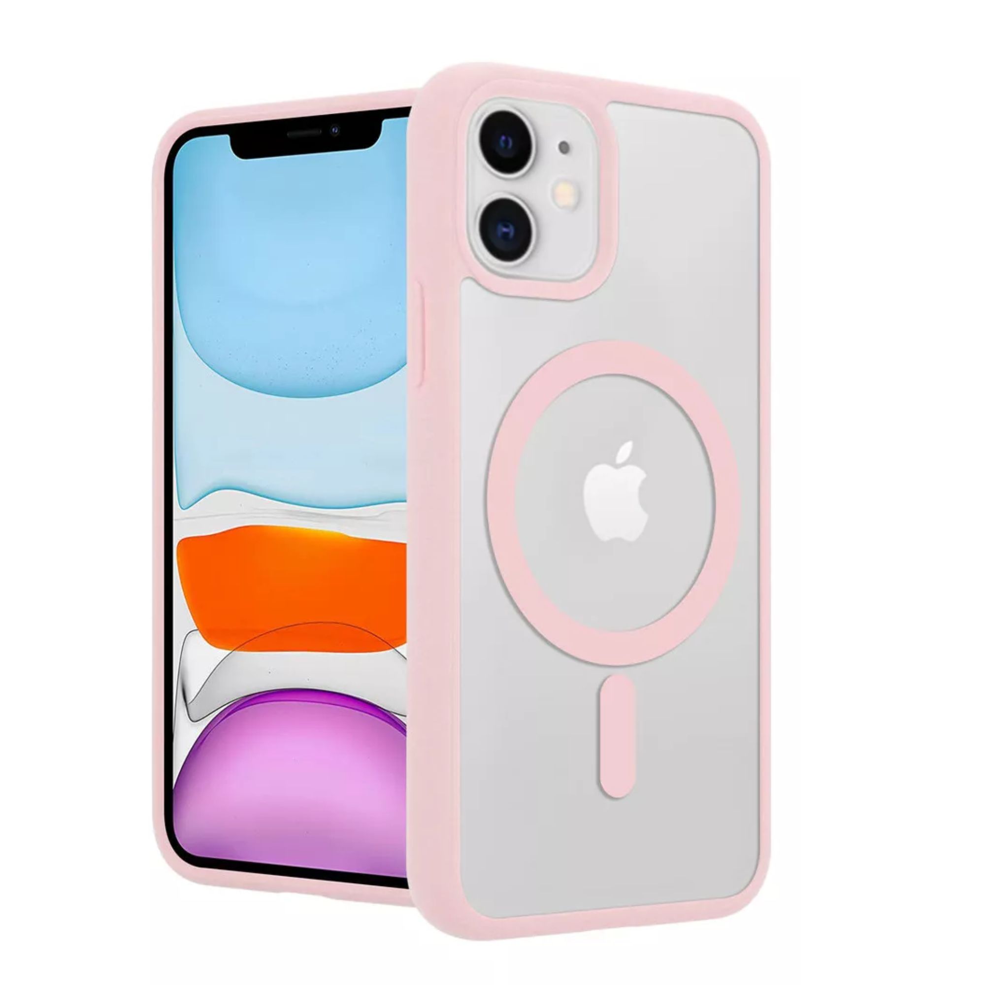 Funda Transparente Clear Case Color Para Iphone 16 plus / Rosa