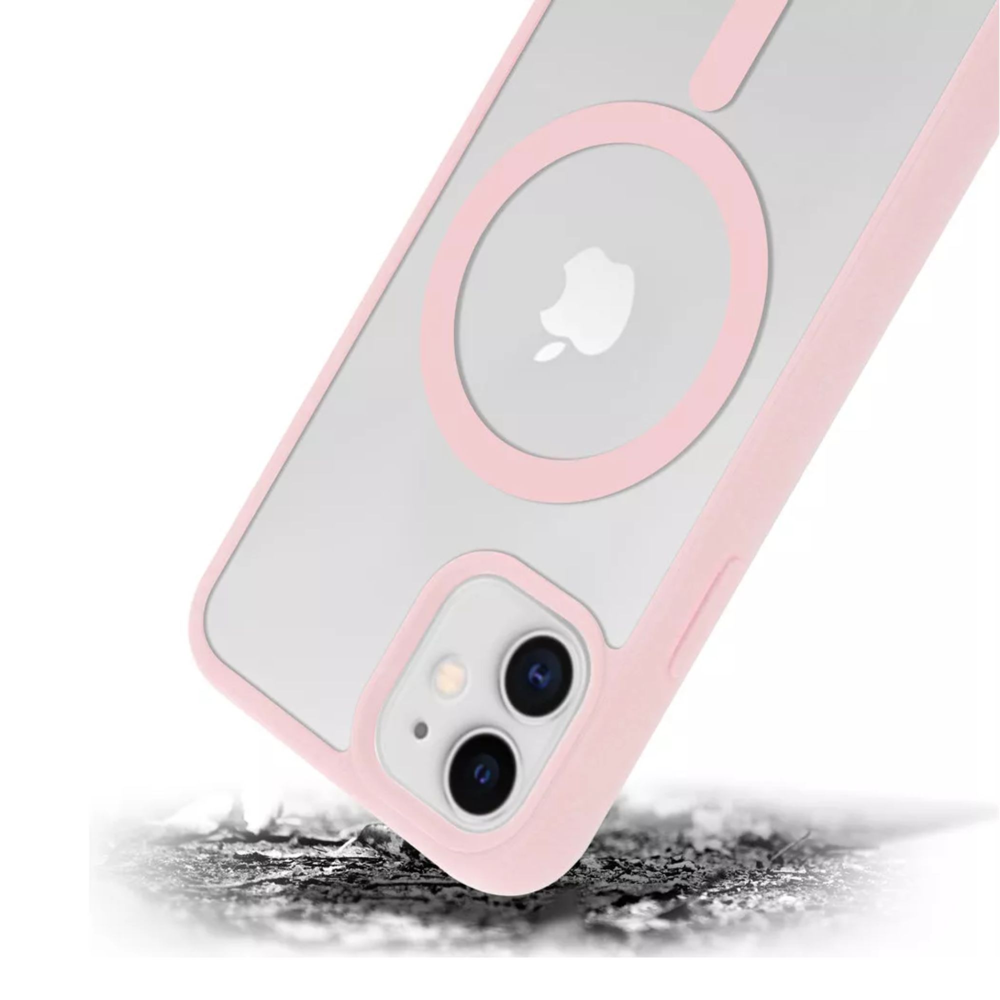 Funda Transparente Clear Case Color Para Iphone 16 plus / Rosa
