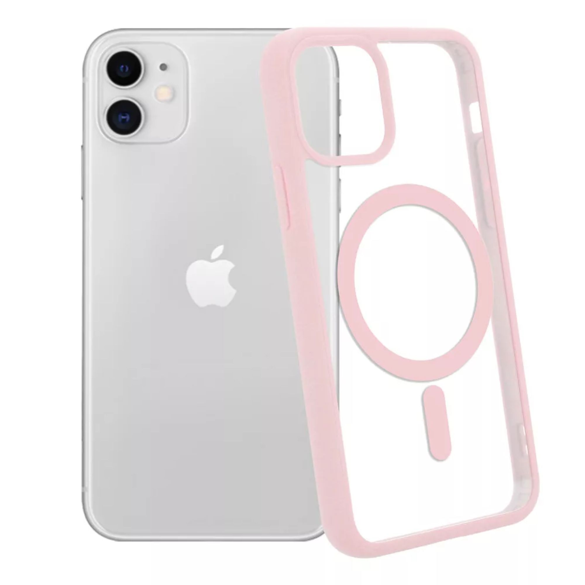 Funda Transparente Clear Case Color Para Iphone 16 plus / Rosa