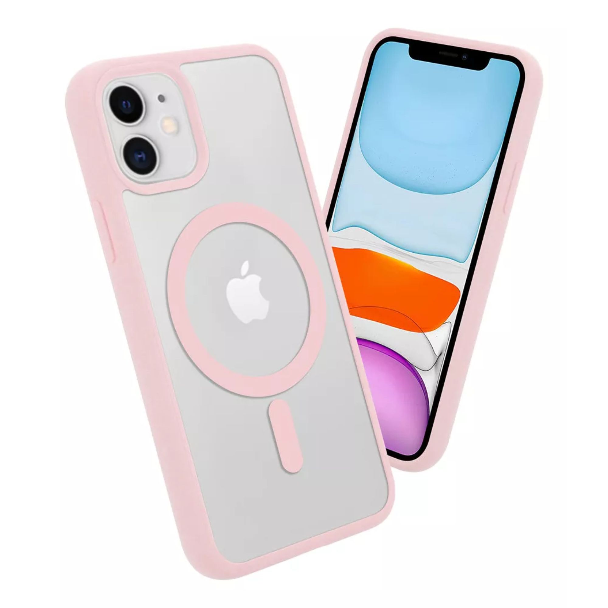 Funda Transparente Clear Case Color Para Iphone 16 plus / Rosa