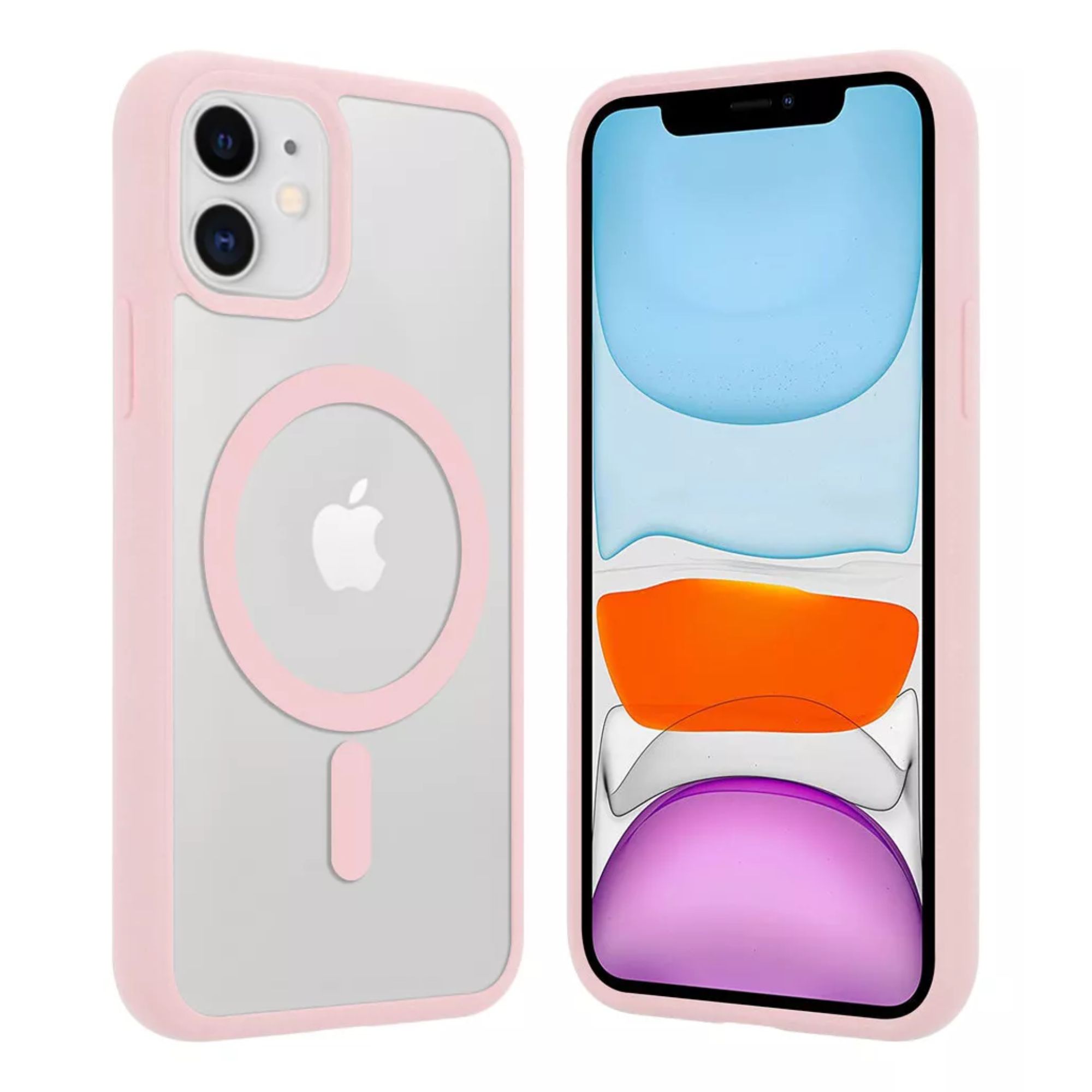 Funda Transparente Clear Case Color Para Iphone 16 plus / Rosa