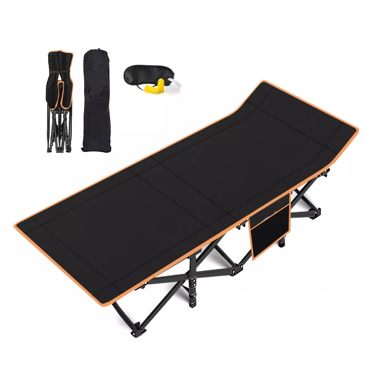 Camastro Plegable Tumbona Negro