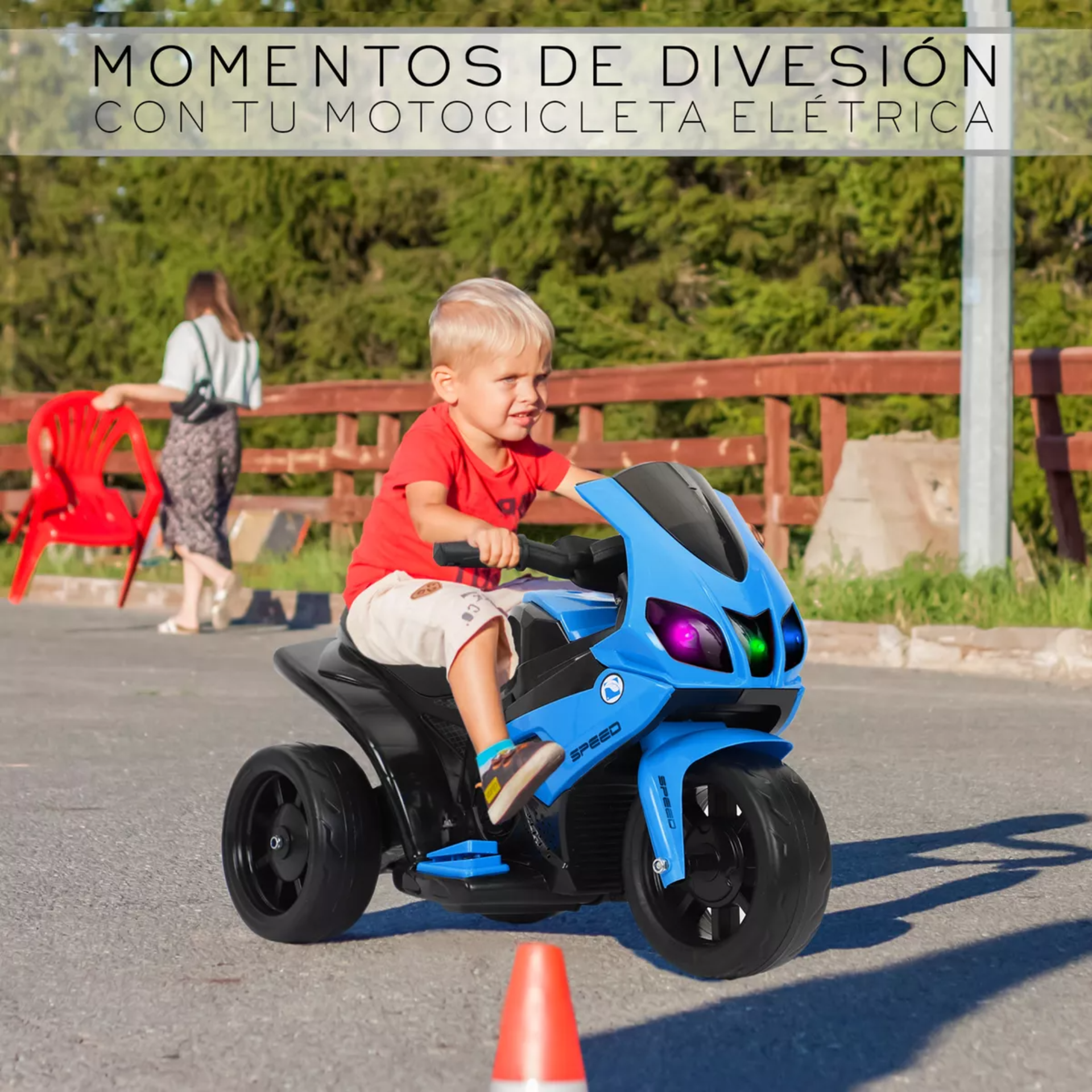 Motocicleta Montable Electrica Infantil Luces Y Sonido Nube