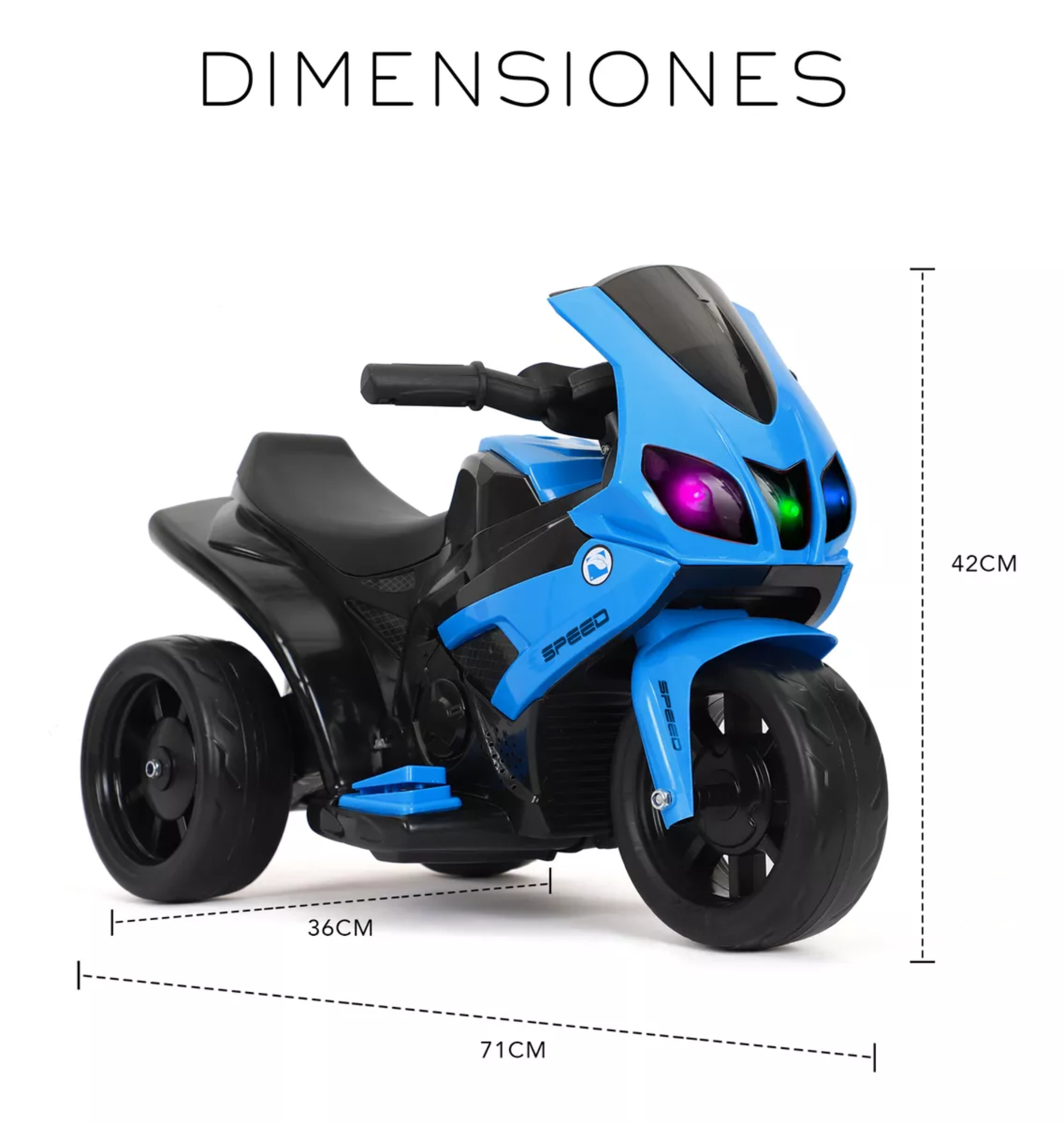 Motocicleta Montable Electrica Infantil Luces Y Sonido Nube