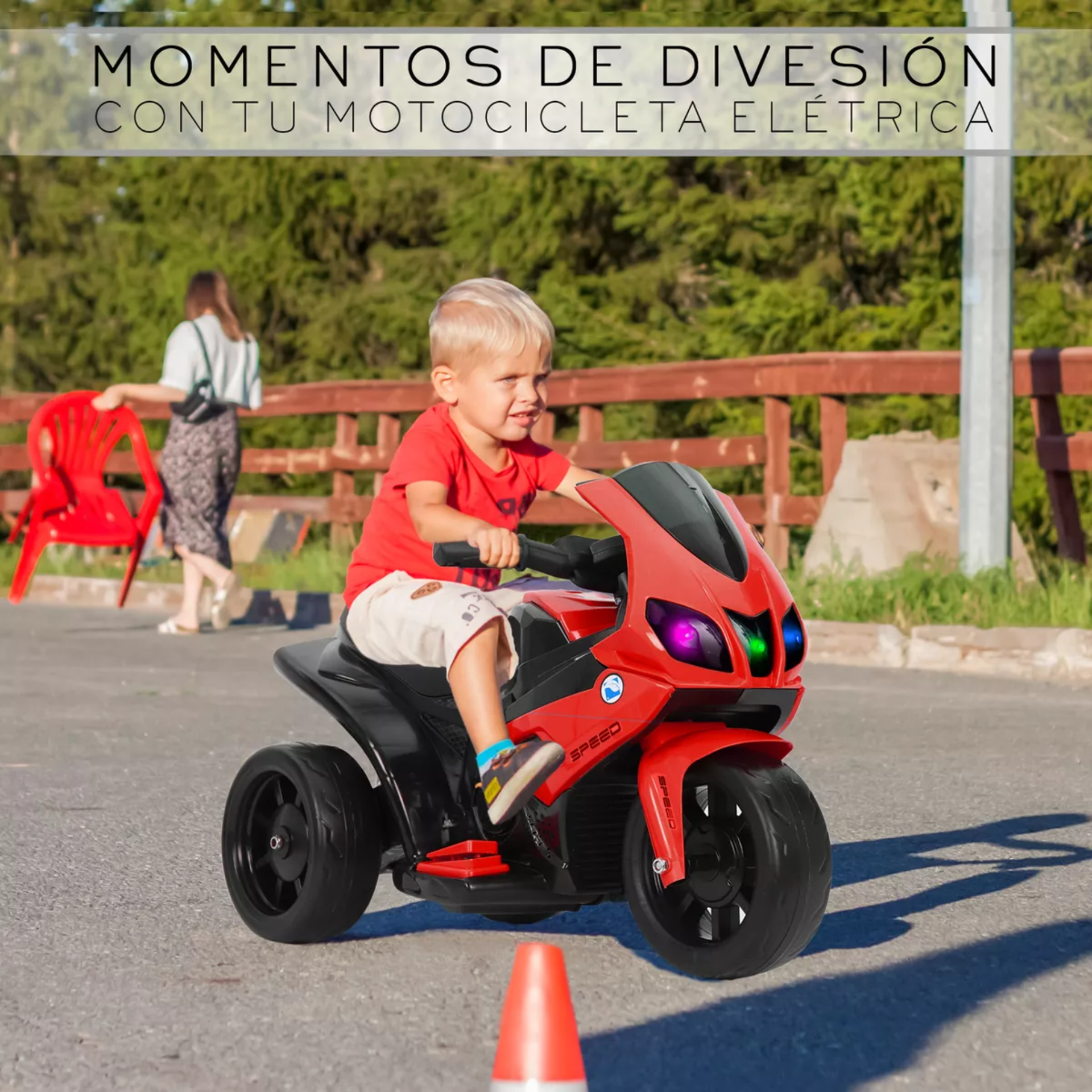 Motocicleta Montable Electrica Infantil Luces Y Sonido Nube