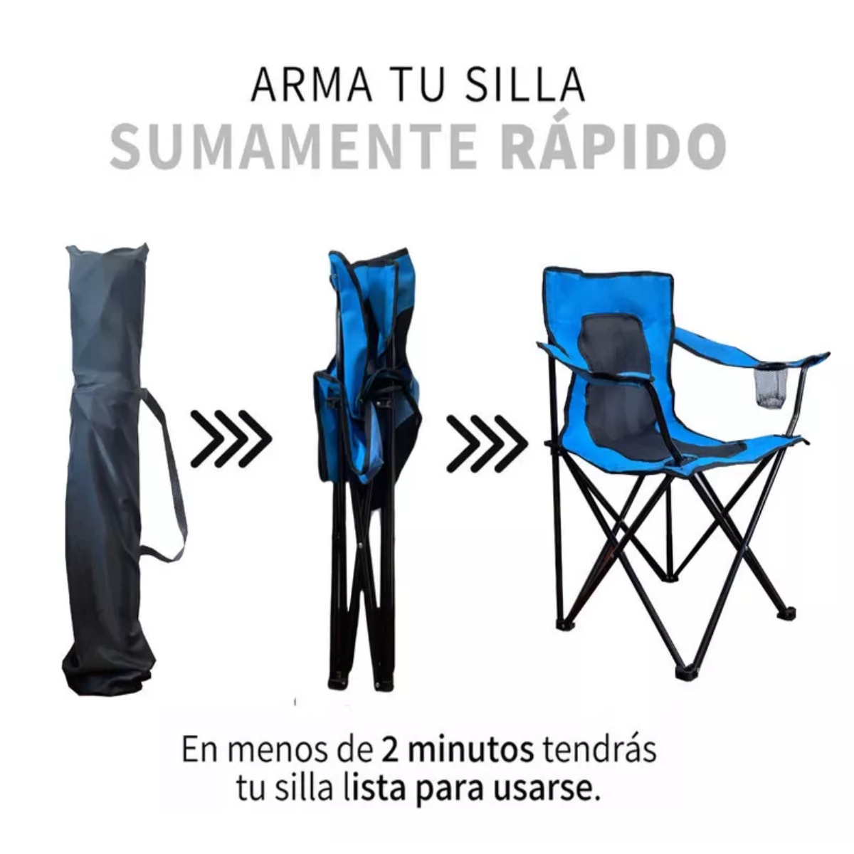 Sillas Para Jardin Exterior Respirable Soporte Máximo 150kg Azul