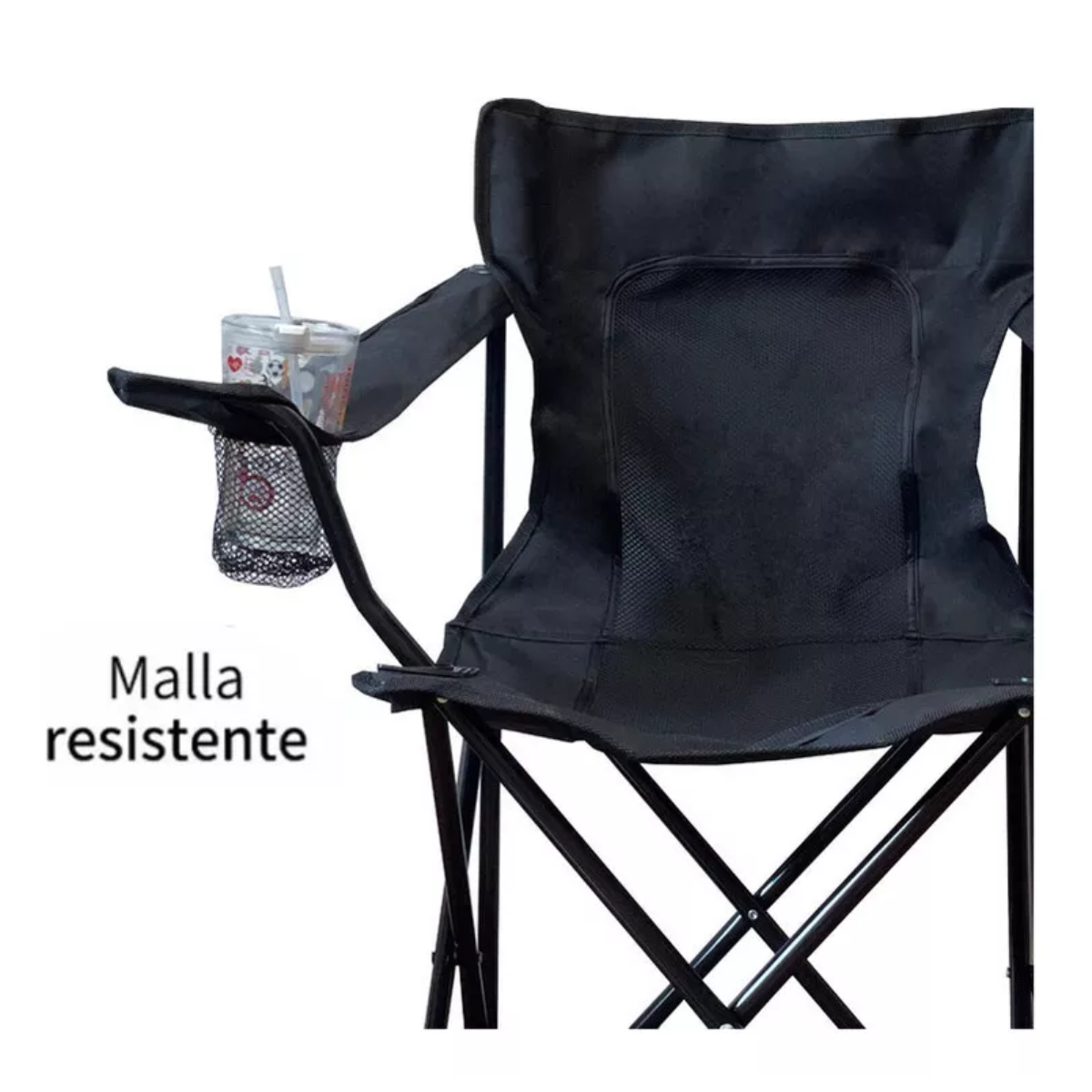 Sillas Para Jardin Exterior Respirable Soporte Máximo 150kg Negro
