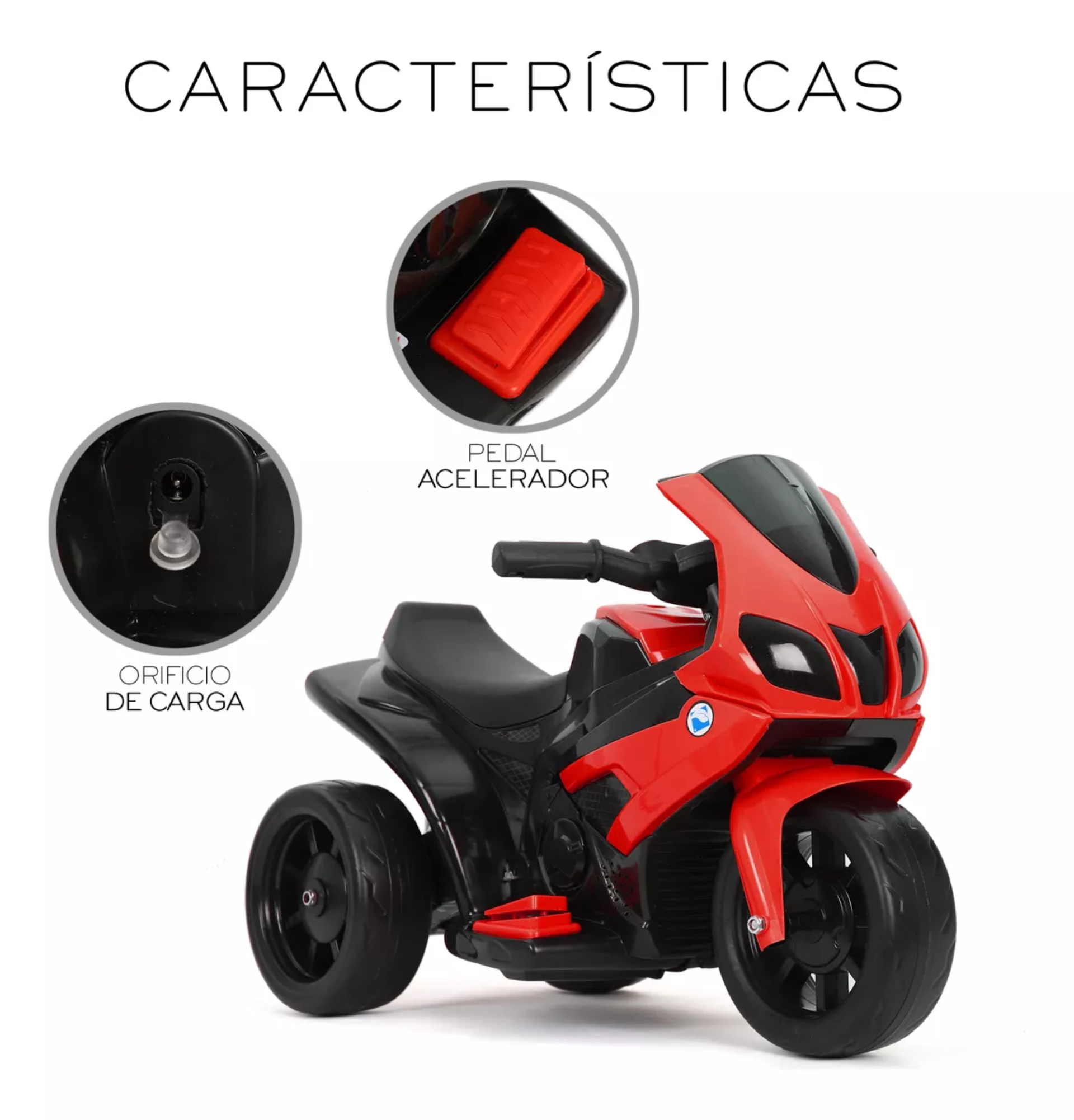 Motocicleta Montable Electrica Infantil Luces Y Sonido Nube