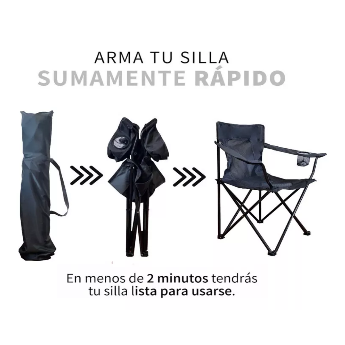 Sillas Para Jardin Exterior Respirable Soporte Máximo 150kg Negro