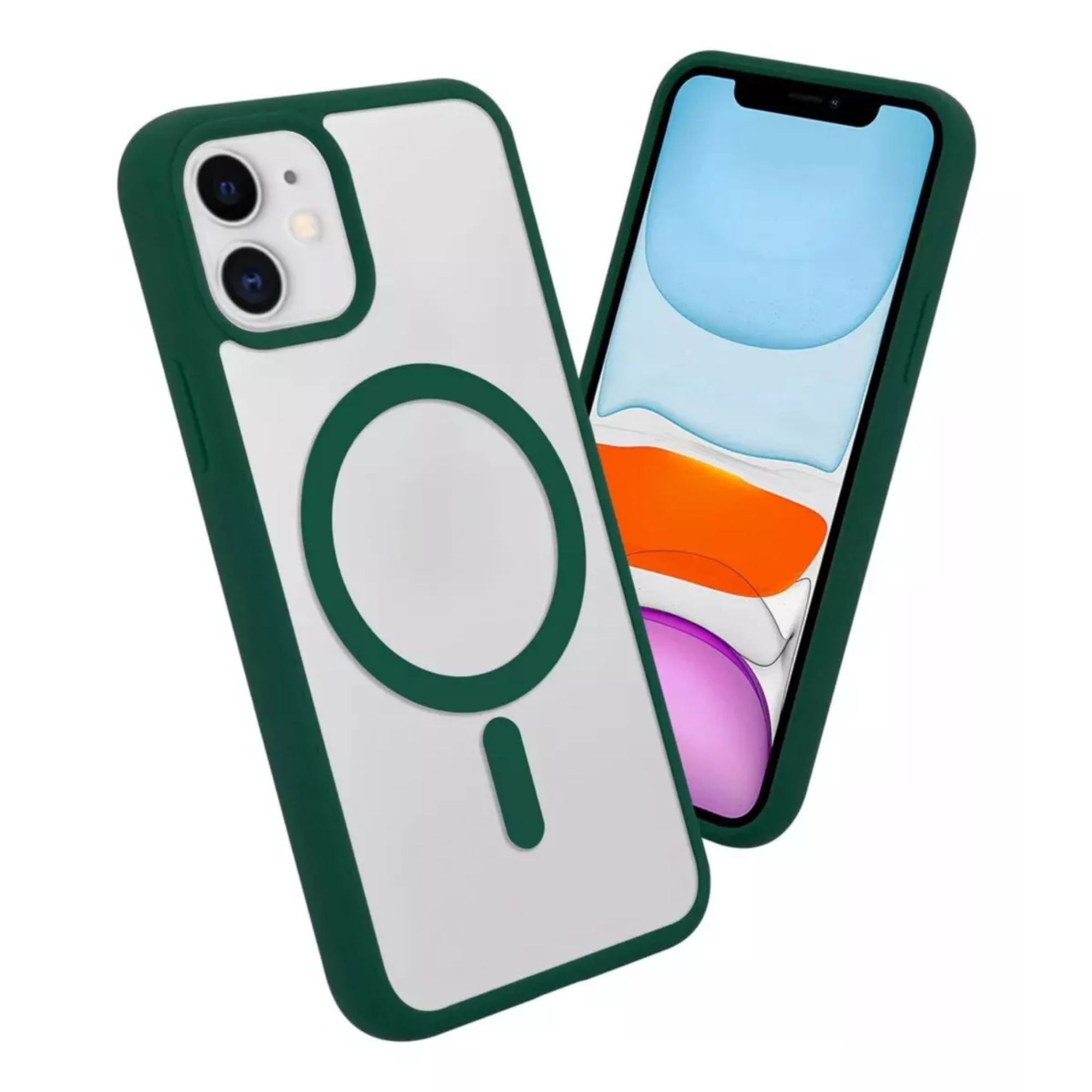 Funda Transparente Clear Case Color Para Iphone 16 / Verde