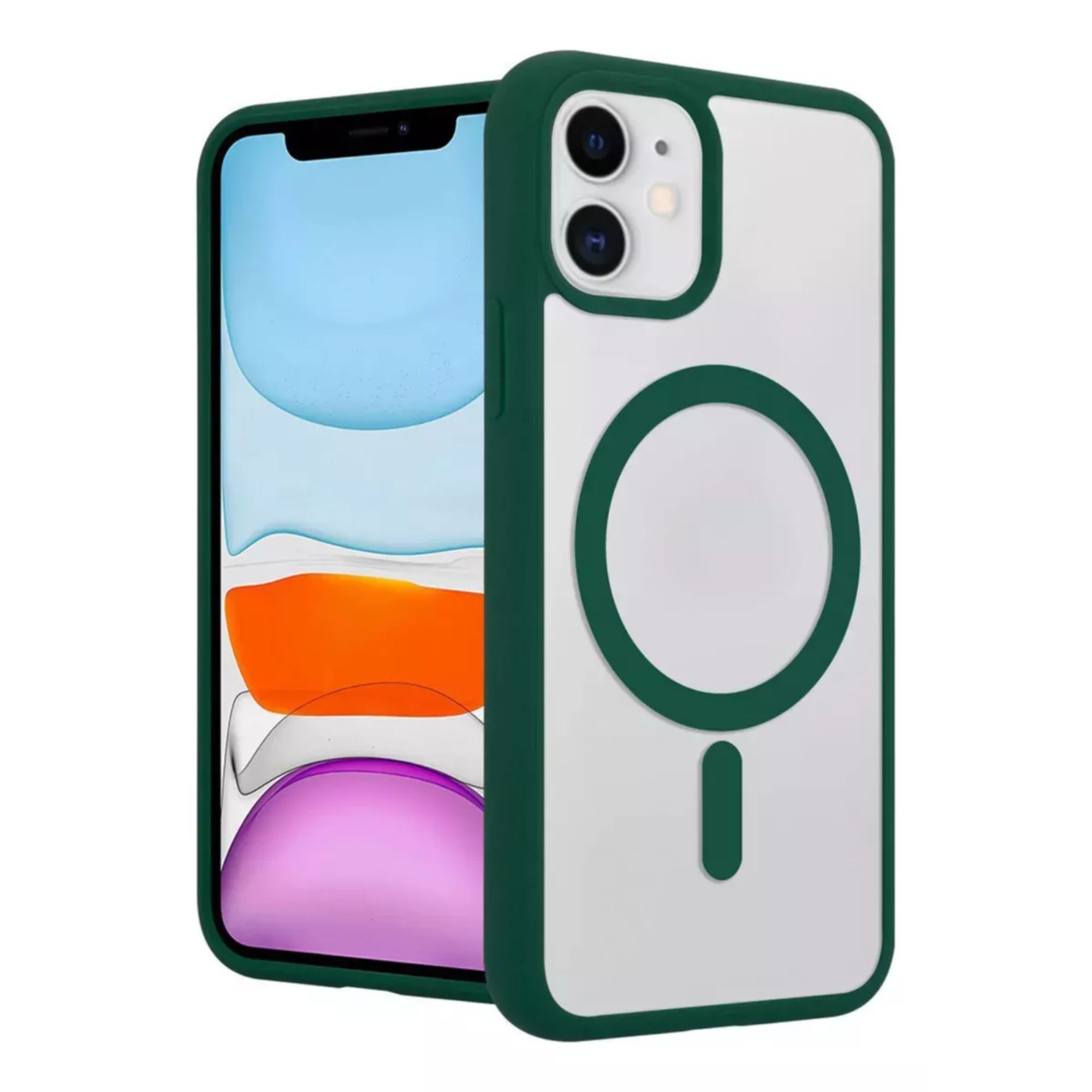 Funda Transparente Clear Case Color Para Iphone 16 plus / Verde