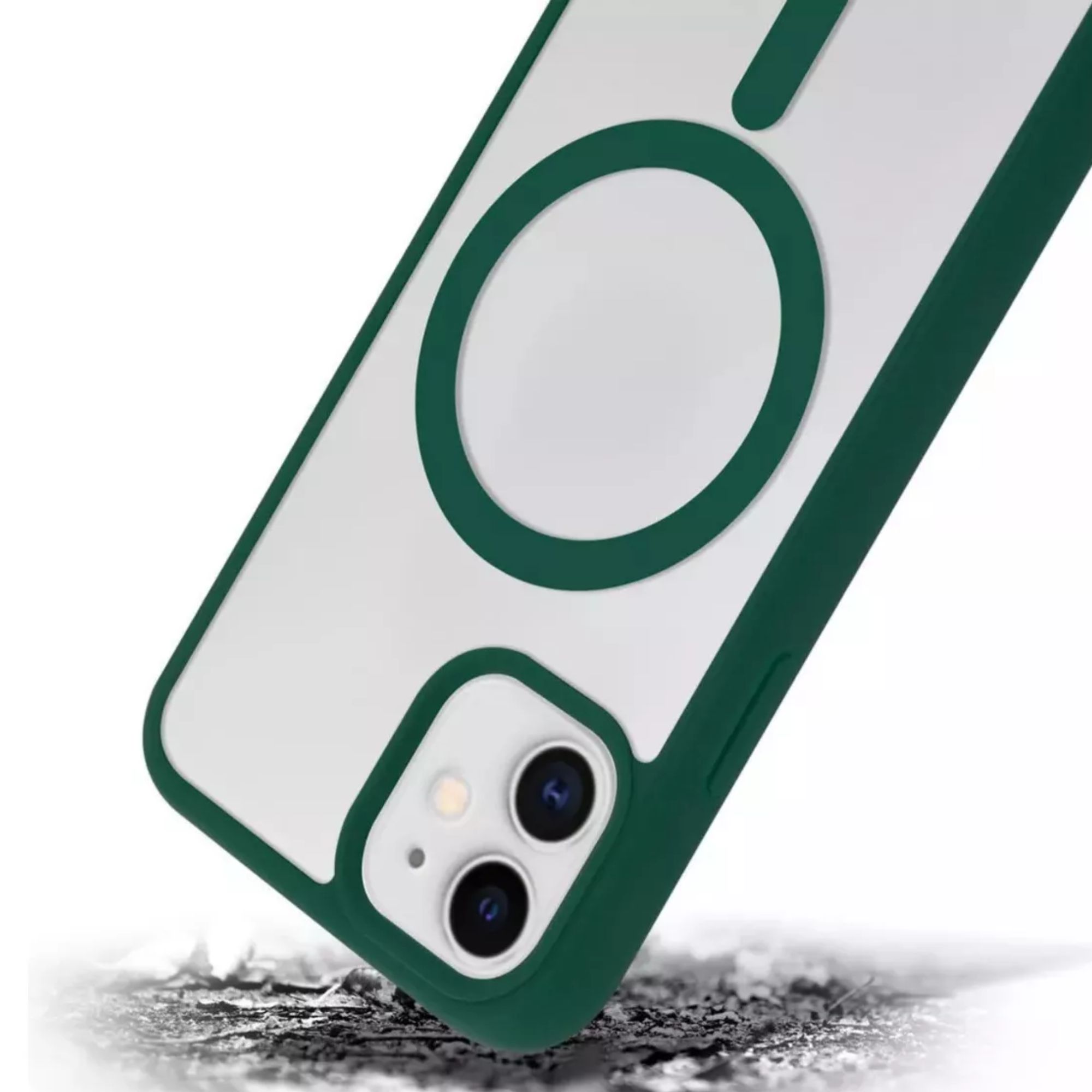 Funda Transparente Clear Case Color Para Iphone 16 plus / Verde