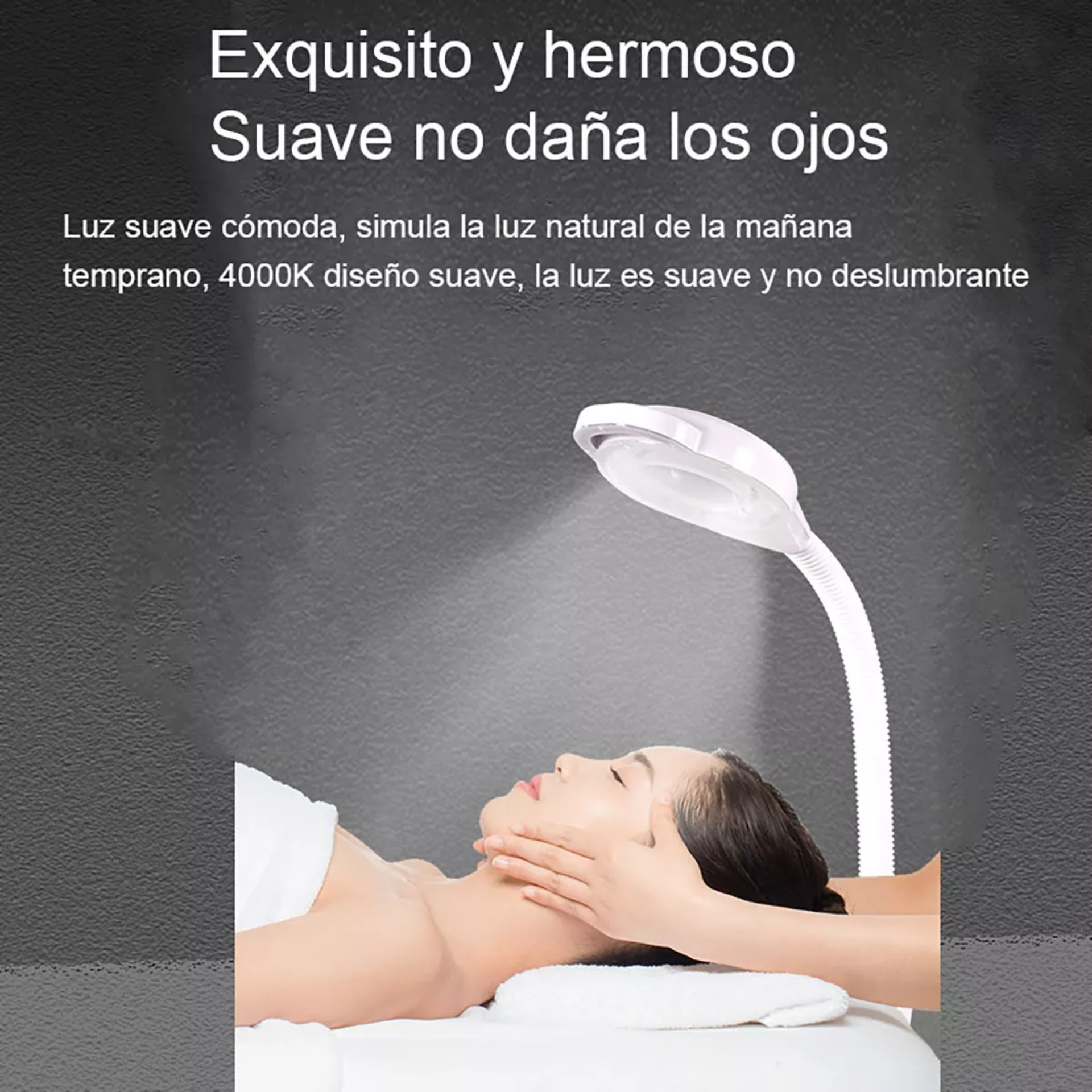 Lámpara Con Lupa 8x Mueble Estética Para Pestañas De Pie