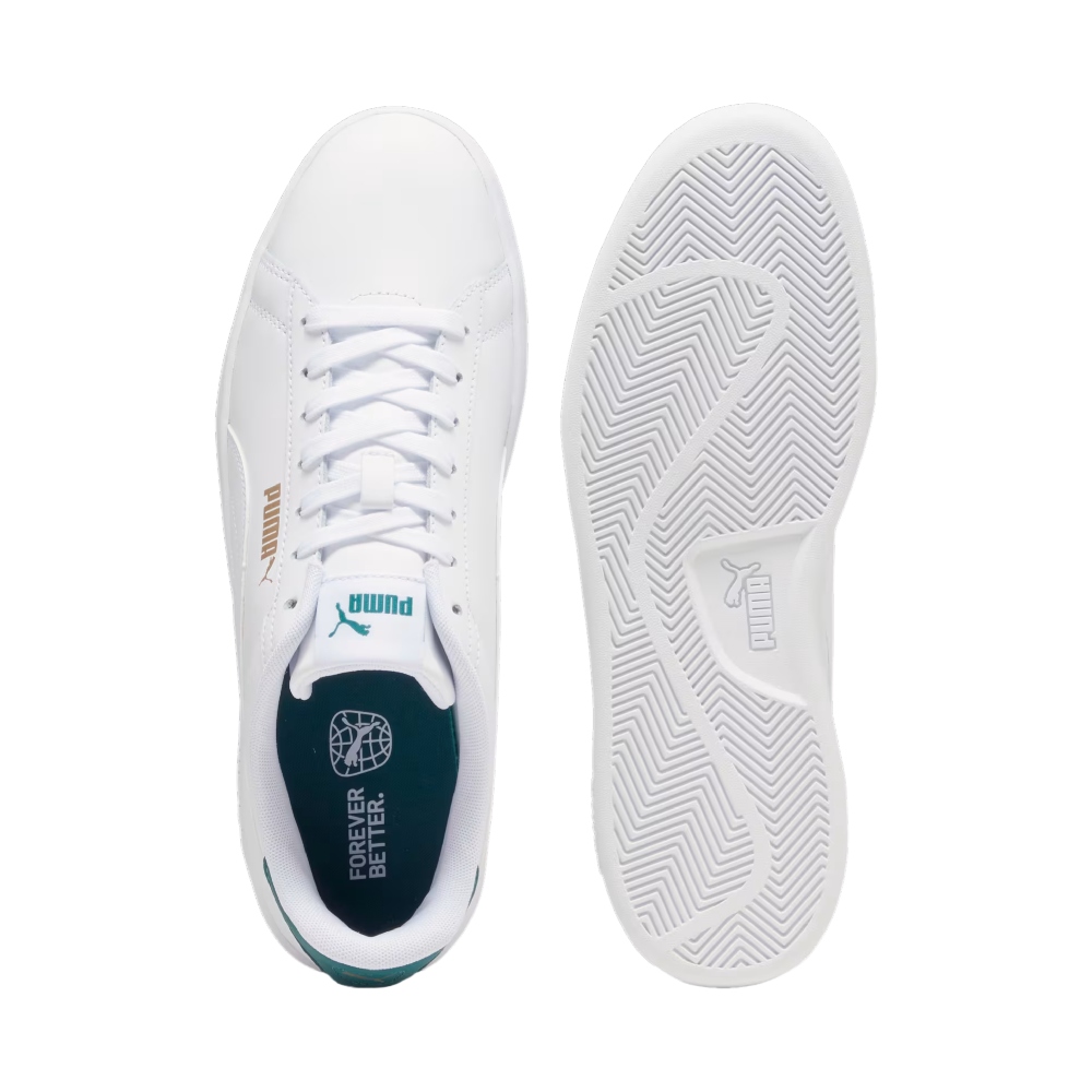 Tenis Puma Smash 3.0 L Blanco-Verde Unisex 390987 14