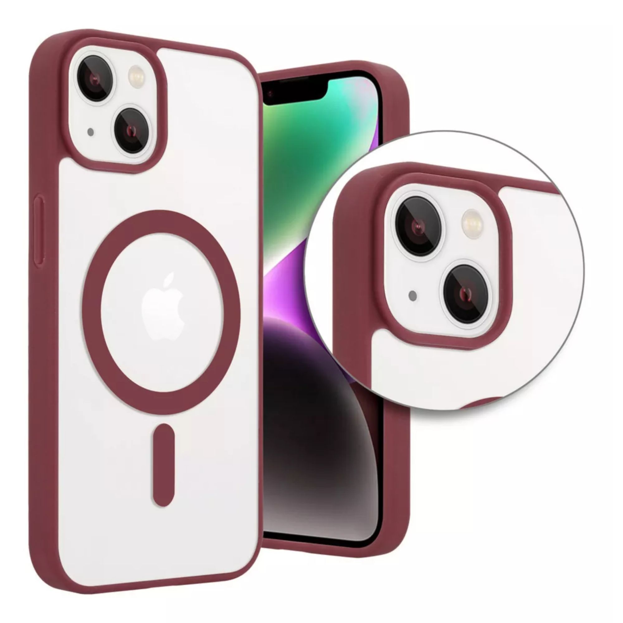 Funda Transparente Clear Case Color Para Iphone 16 / Vino