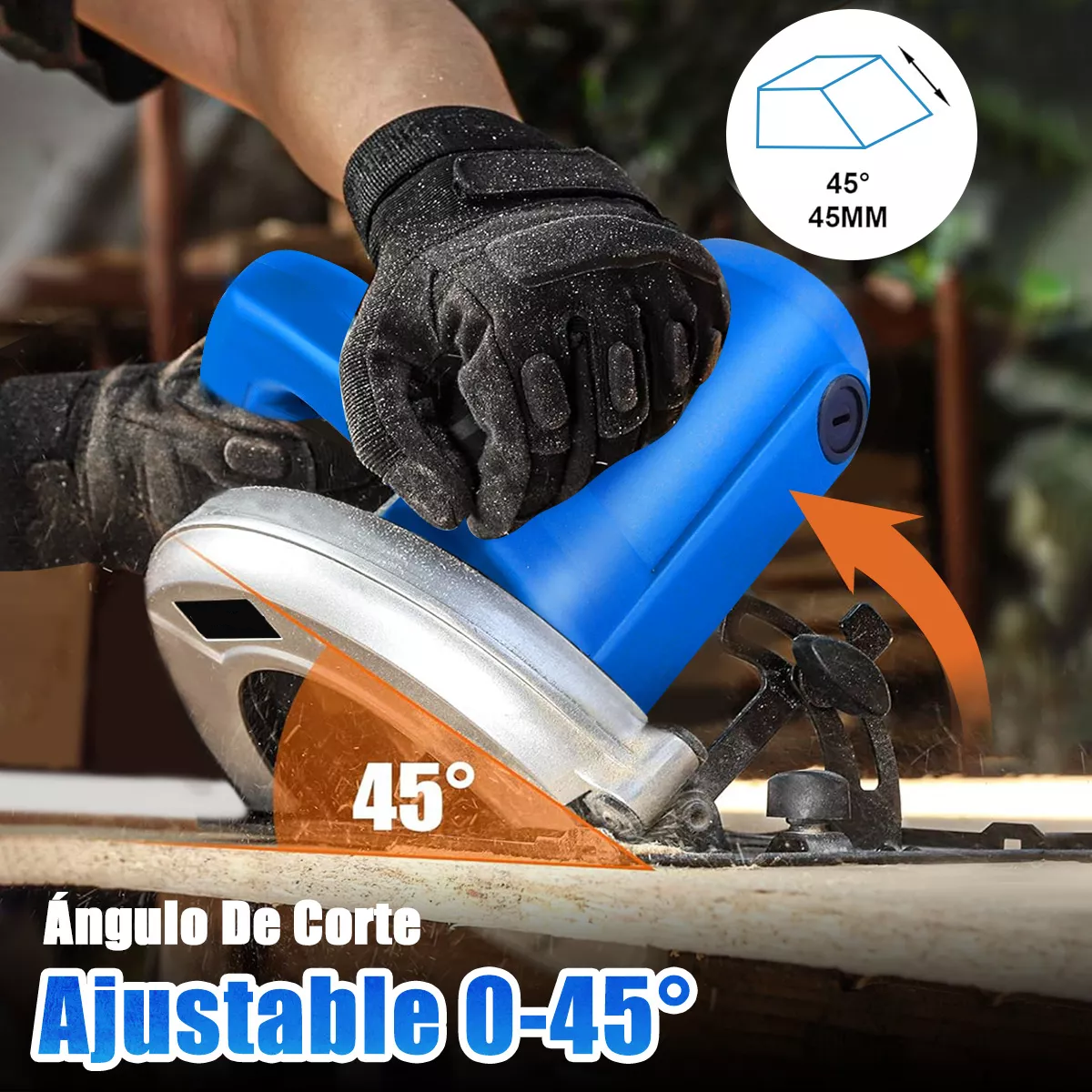 Sierra Circular Eléctrica Professional Para Cortar Madera 1500W 
