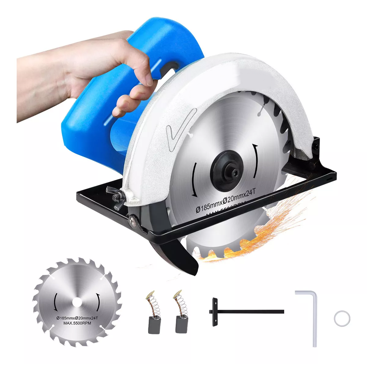 Sierra Circular Eléctrica Professional Para Cortar Madera 1500W 