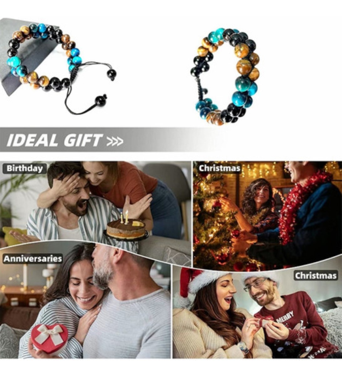 Pulsera Buena Suerte Joyeria Obsidiana Hematita Ojo De Tigre