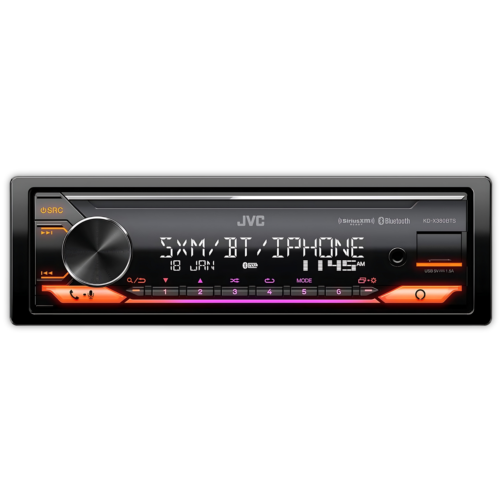 Autoestereo JVC KD-X380BTS Alexa USB y Bluetooth