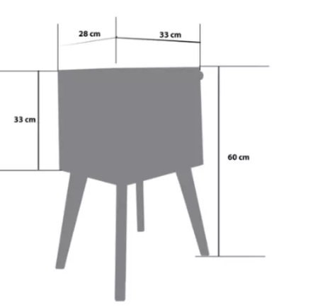 Buro Mesa De Noche Incluye Luz Led Recamara Minimalista Blanco