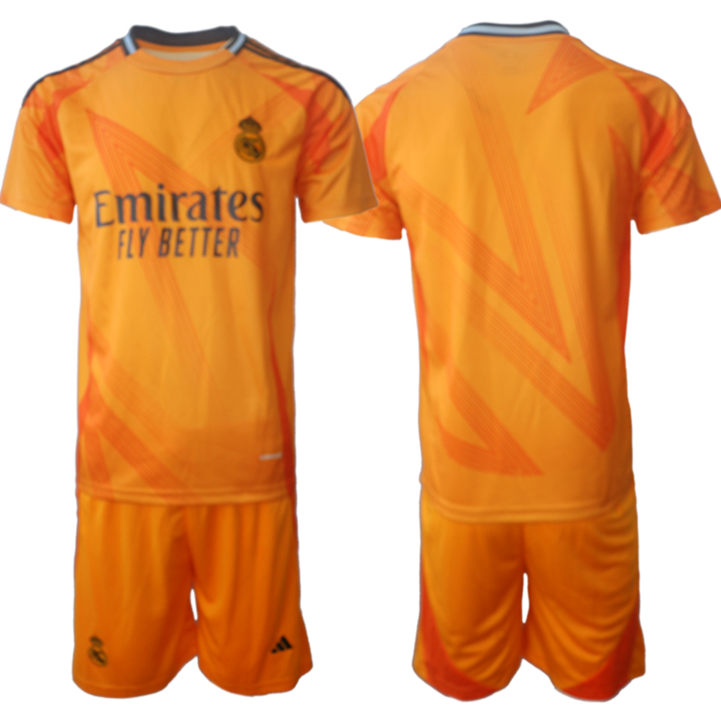 Nuevo! Jersey Real Madrid 2024/2025 Visita Naranja Niño Youth Champions Talla 10-13 años