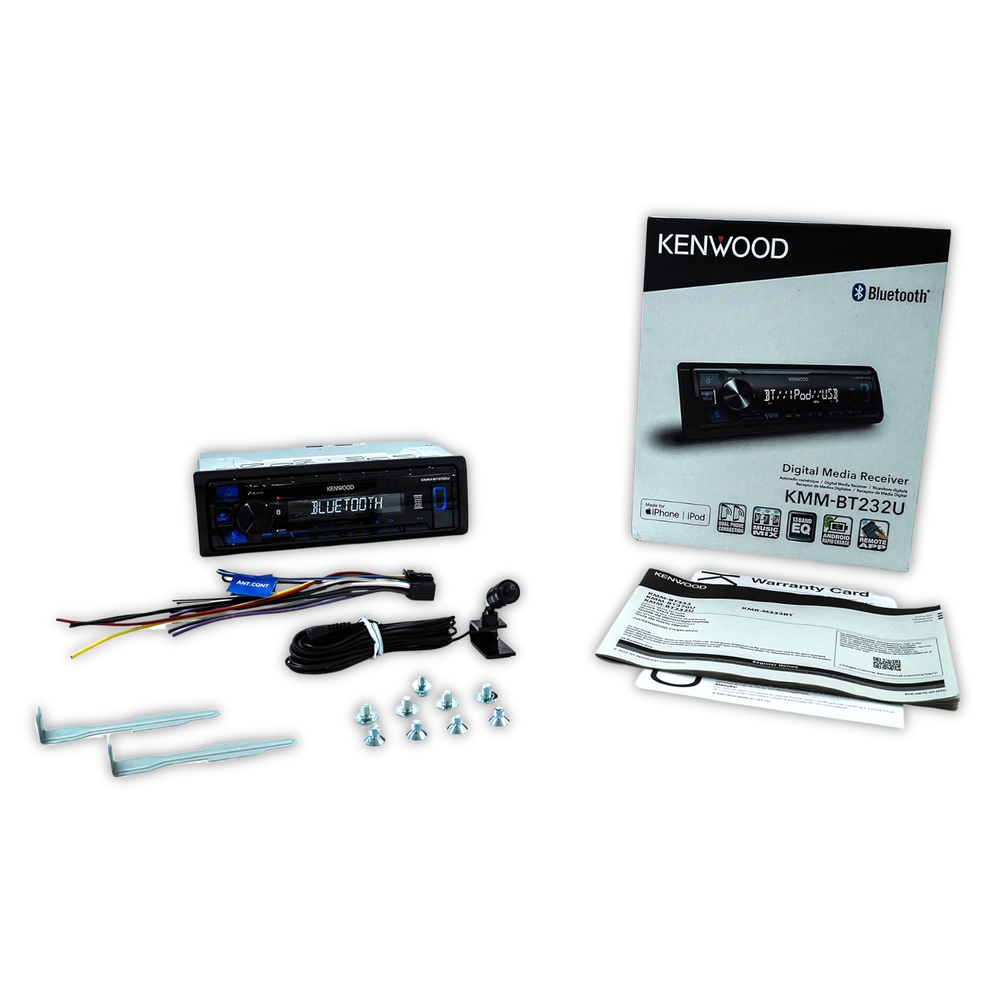 Estéreo Kenwood KMM232BT USB Bluetooth 3.5 Auxiliar FM AM