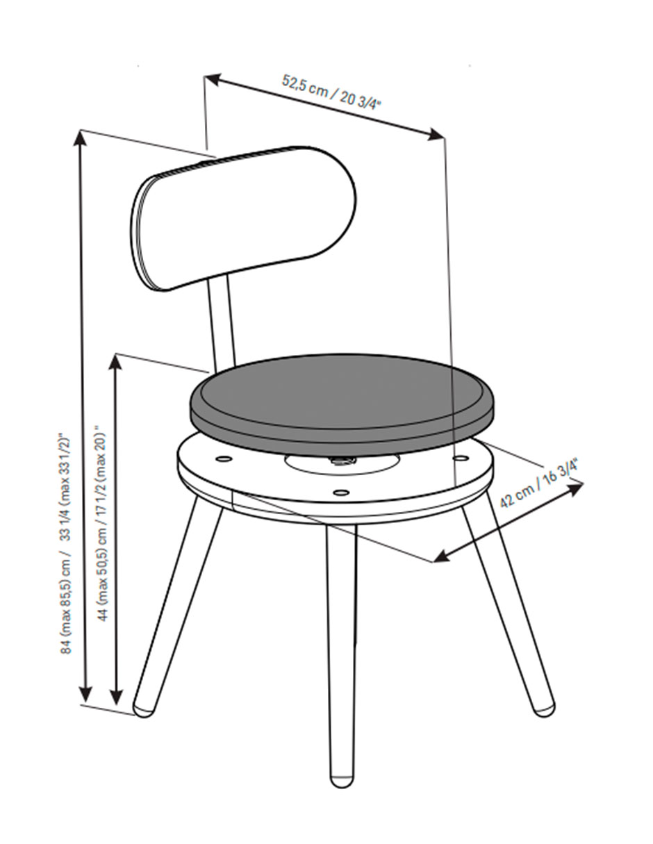 Sillas U&D VOX Muebles En Madera de Haya