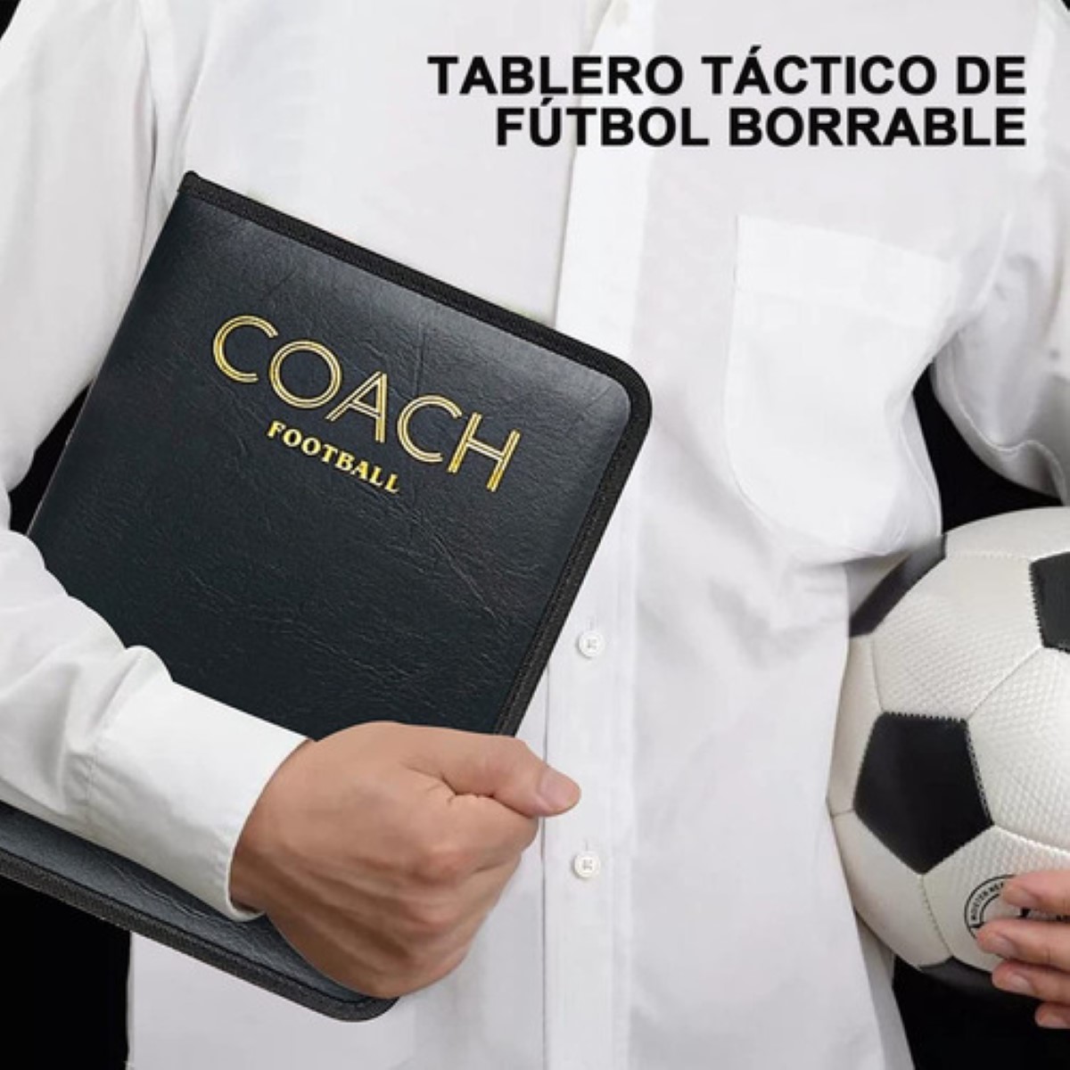 Tablas Tácticas De Soccer Imantada Con Marcador Y Fichas, verde/negro