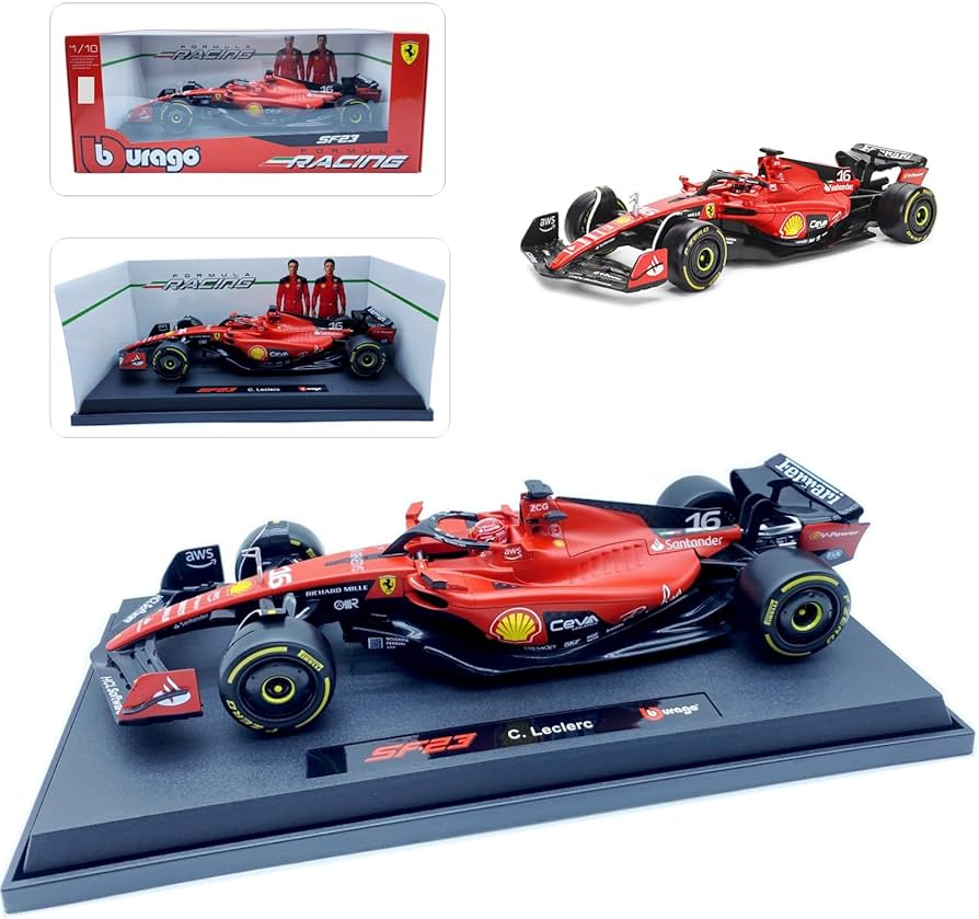 Exclusivo! Coche de Carreras F1 a Escala 1/18 Ferrari Bburago Auto de Metal 25cm de largo