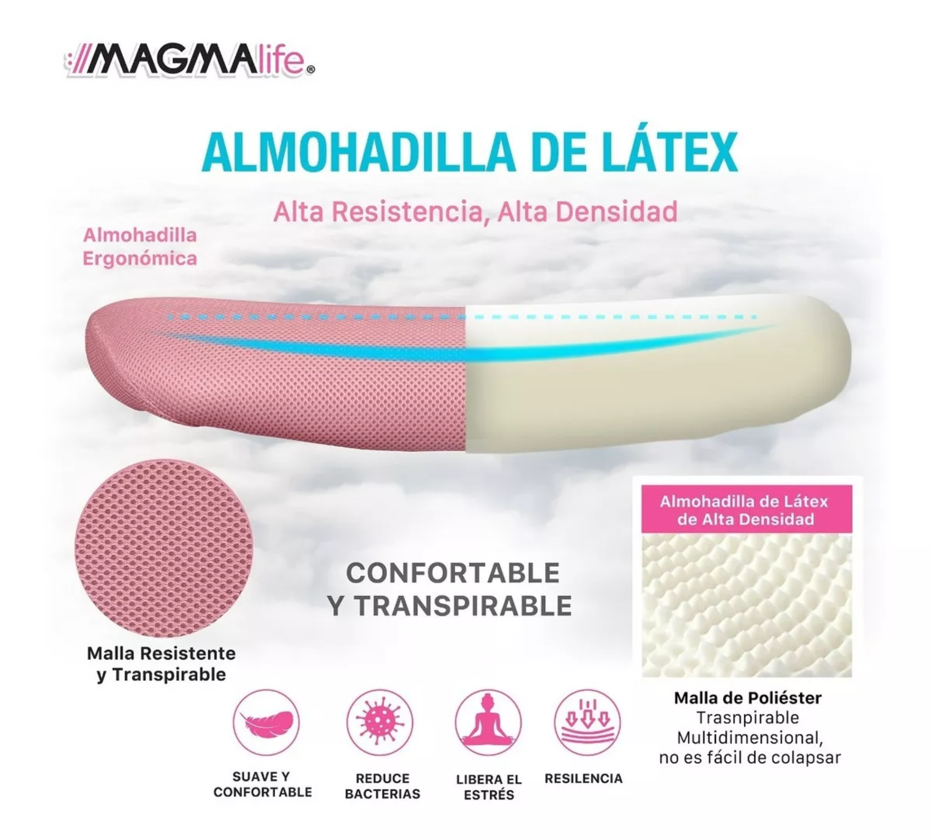 Silla Oficina Cosmo, Ejecutiva De Escritorio Ergonómica Color Rosa