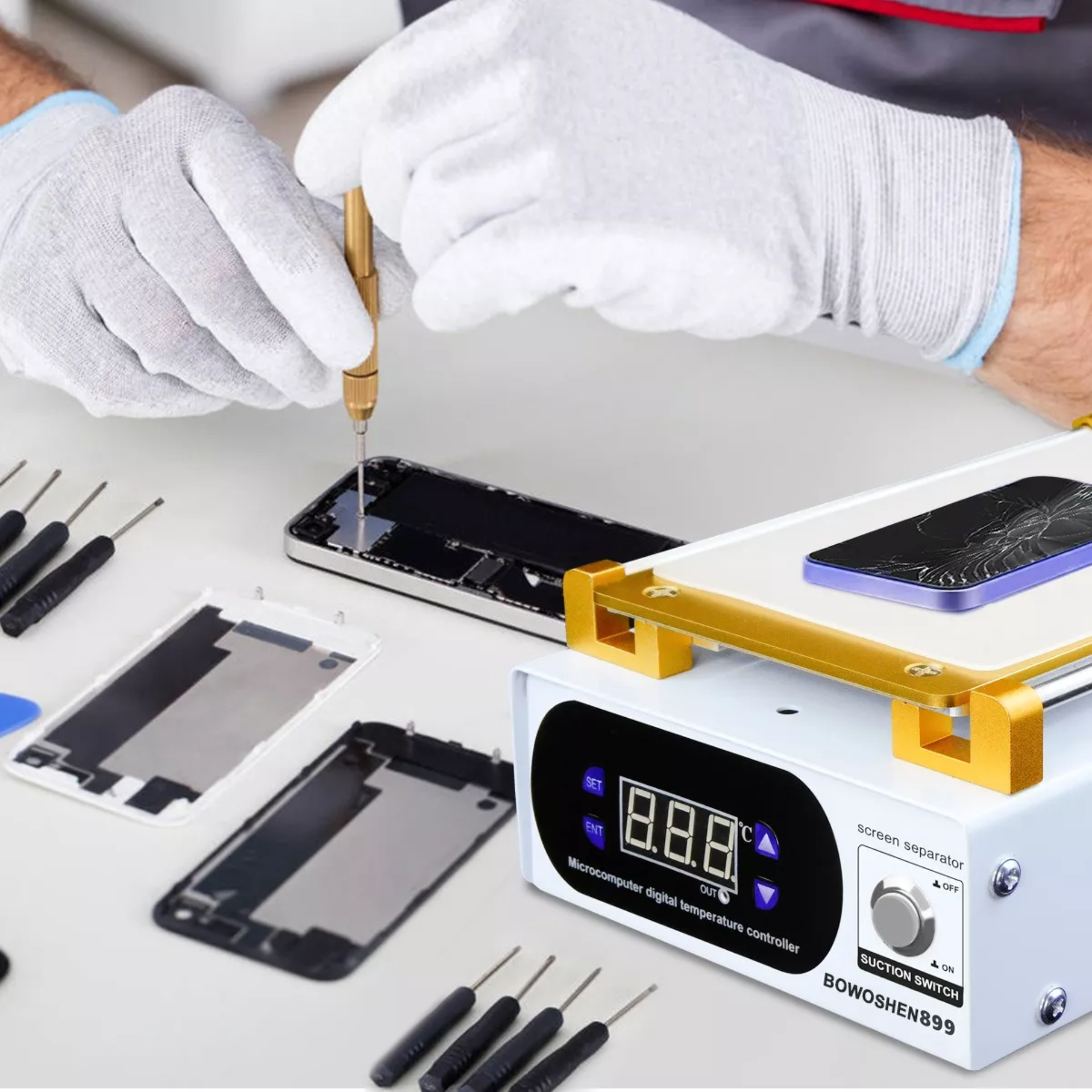 Separador De Pantalla Lcd De Teléfono Móvil Succión De Vacío Bowoshen Separadoras de Displays De 7 Pulgadas