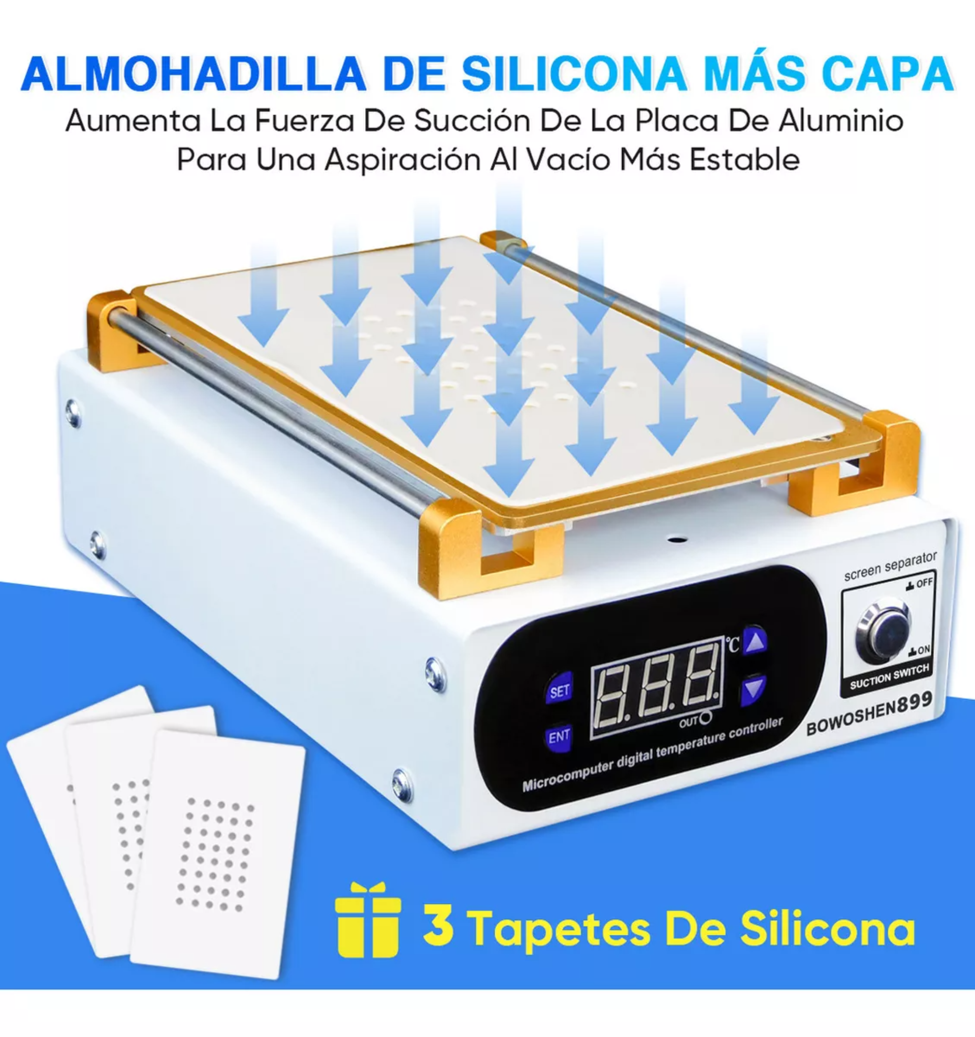 Separador De Pantalla Lcd De Teléfono Móvil Succión De Vacío Bowoshen Separadoras de Displays De 7 Pulgadas