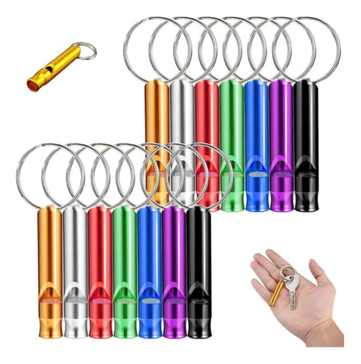 Silbato De Auxilio Para Emergencia Y Supervivencia 10 pzs colores