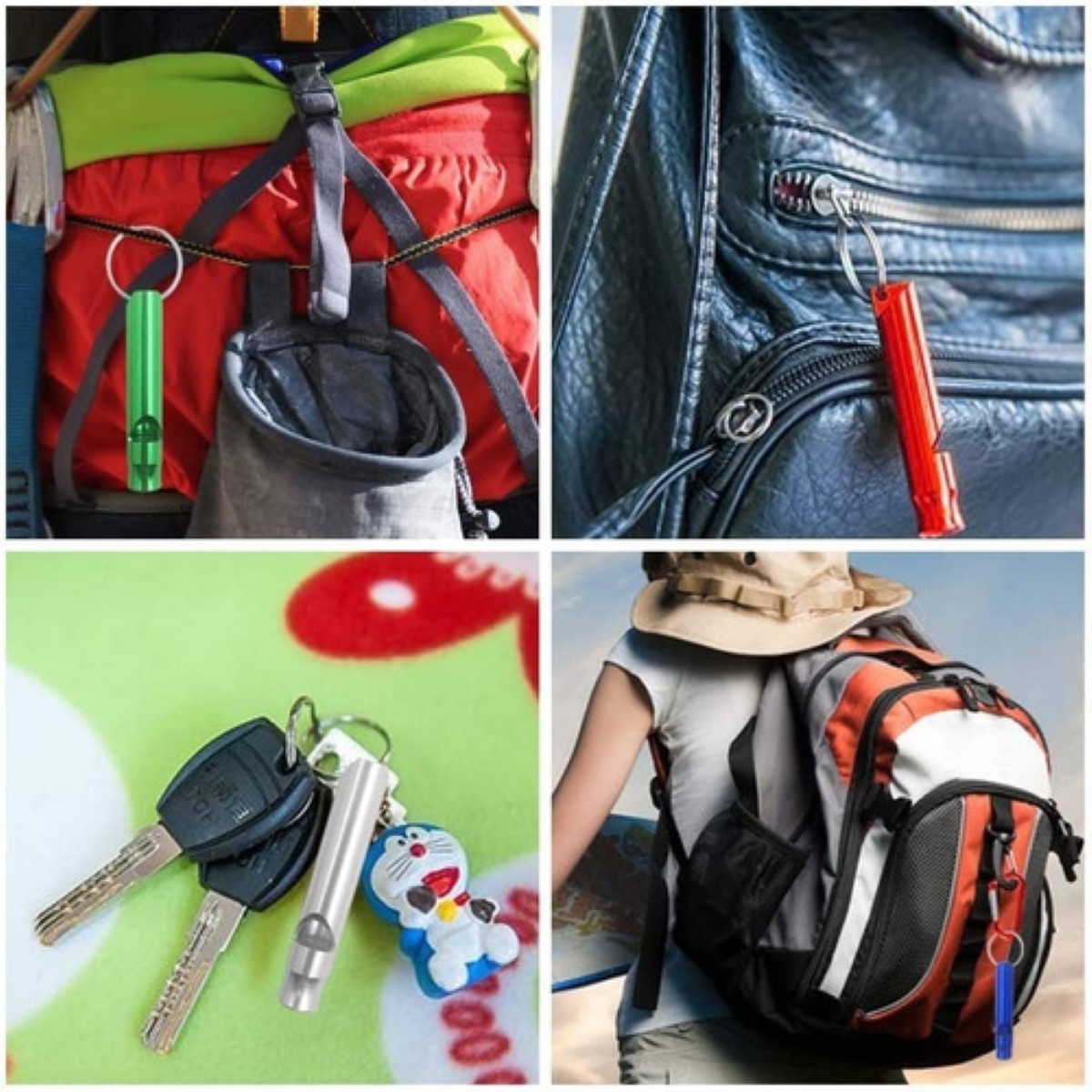 Silbato De Auxilio Para Emergencia Y Supervivencia 10 pzs colores