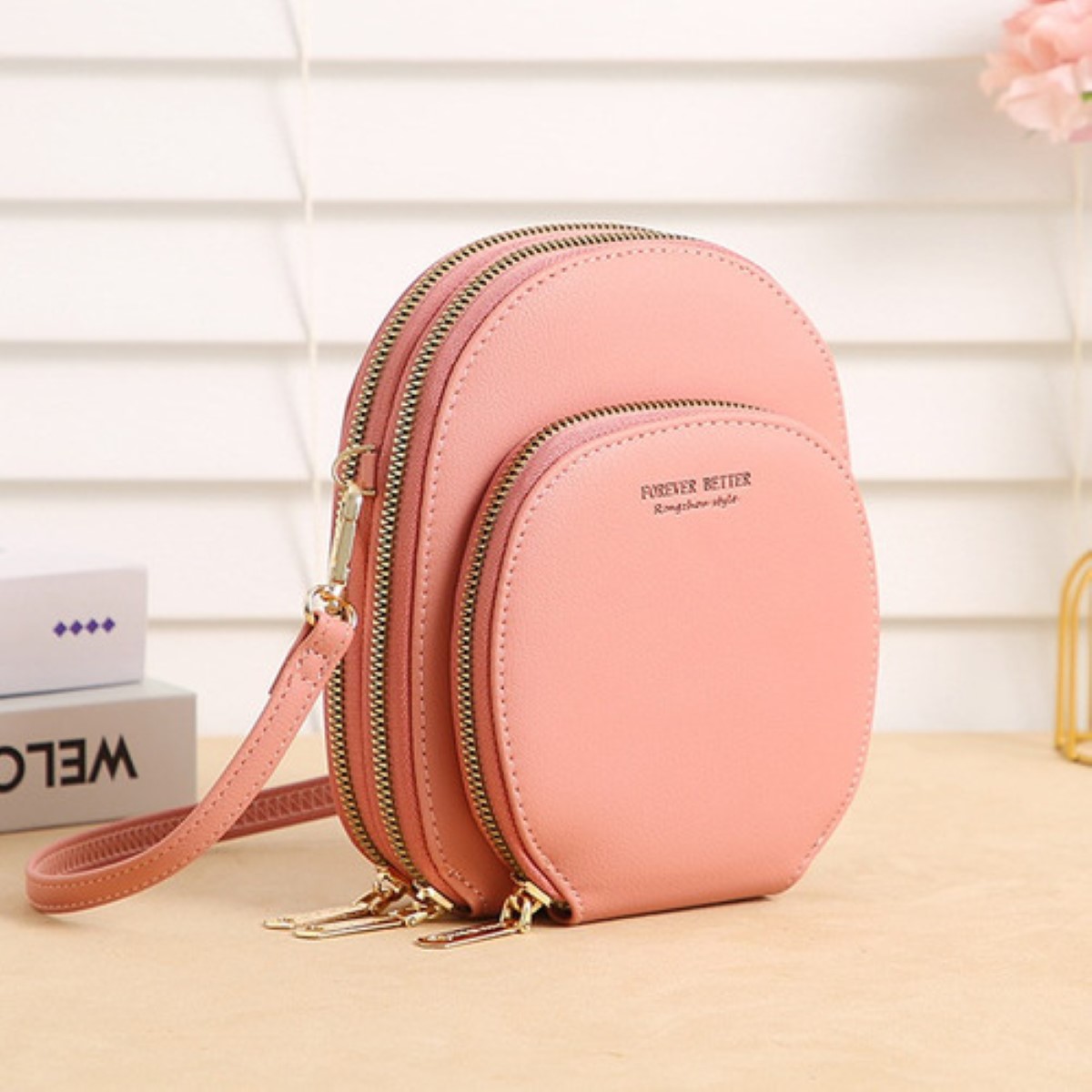 Bolsa De Hombro Redonda Para Mujer Bolso De Mujer Rosa