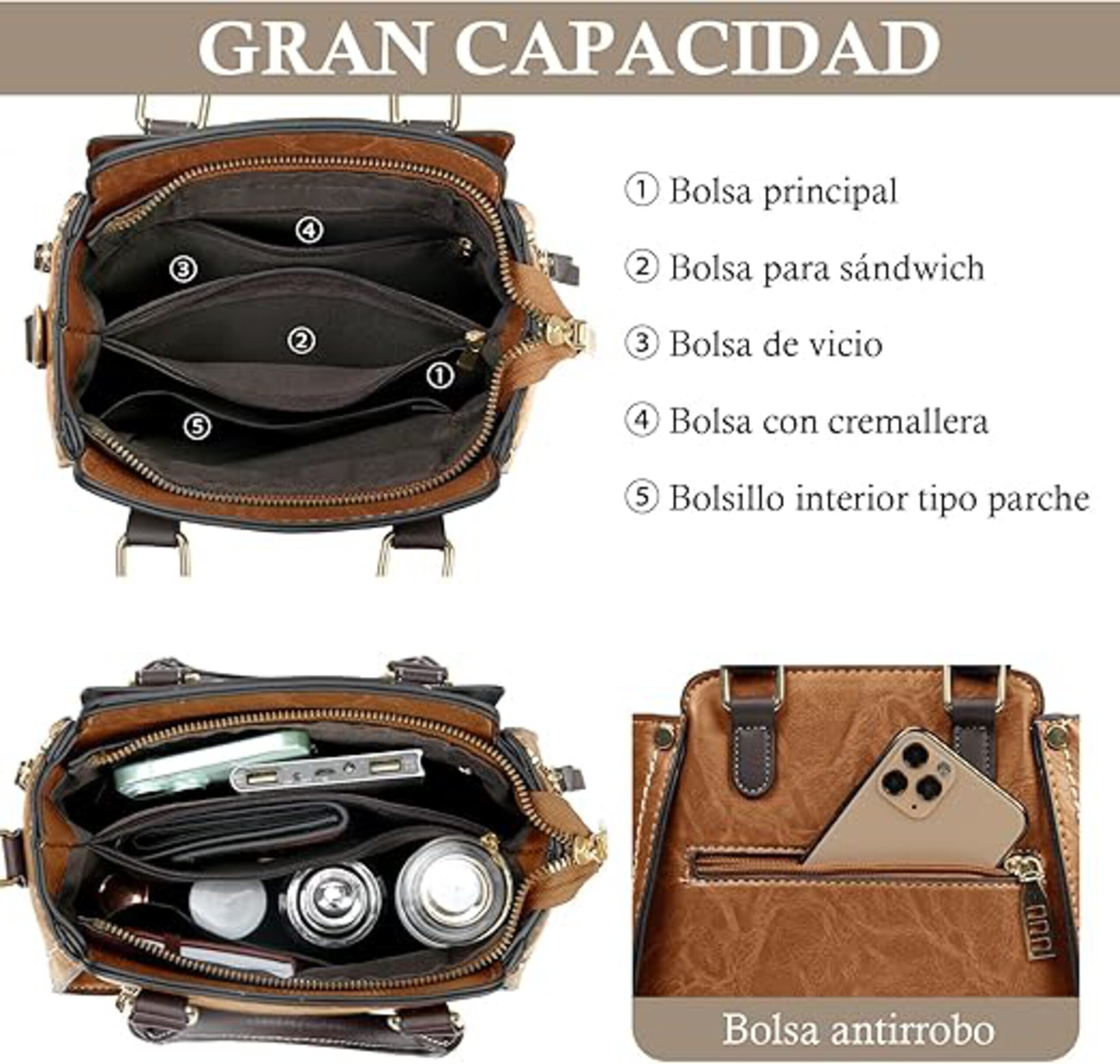 Bolsos Bandolera Dama De Mano Moda Crossbody Para Mujer