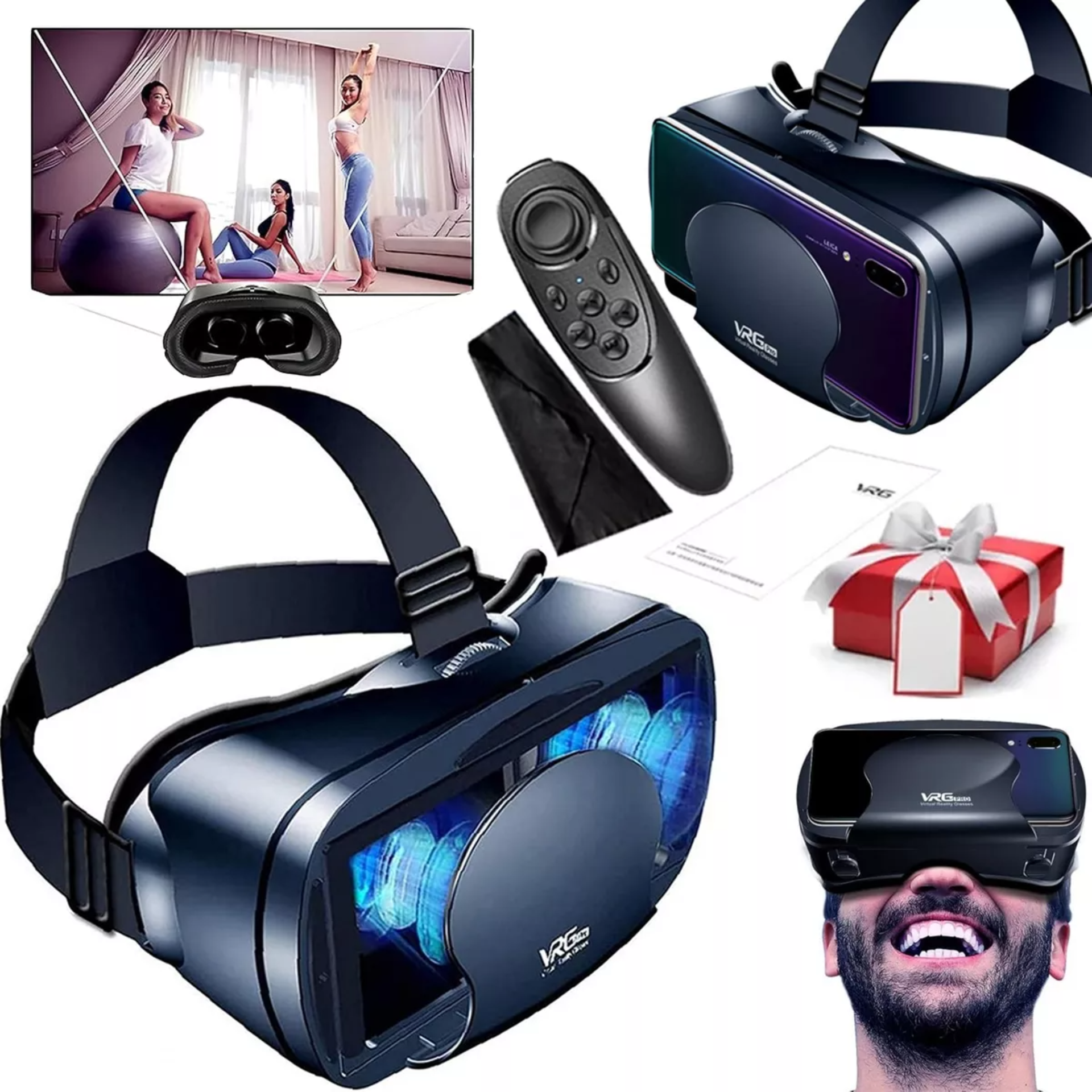 Lentes De Realidad Virtual 3d Vrg Con Controles