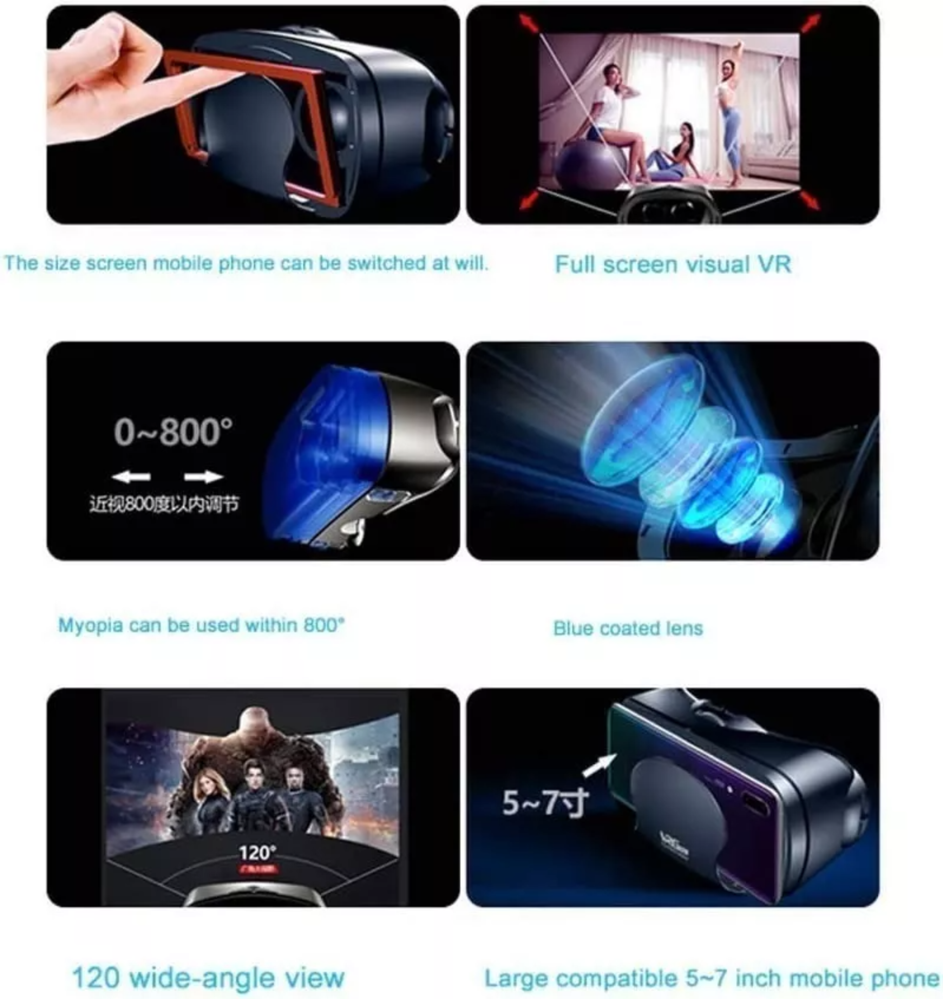Lentes De Realidad Virtual 3d Vrg Con Controles