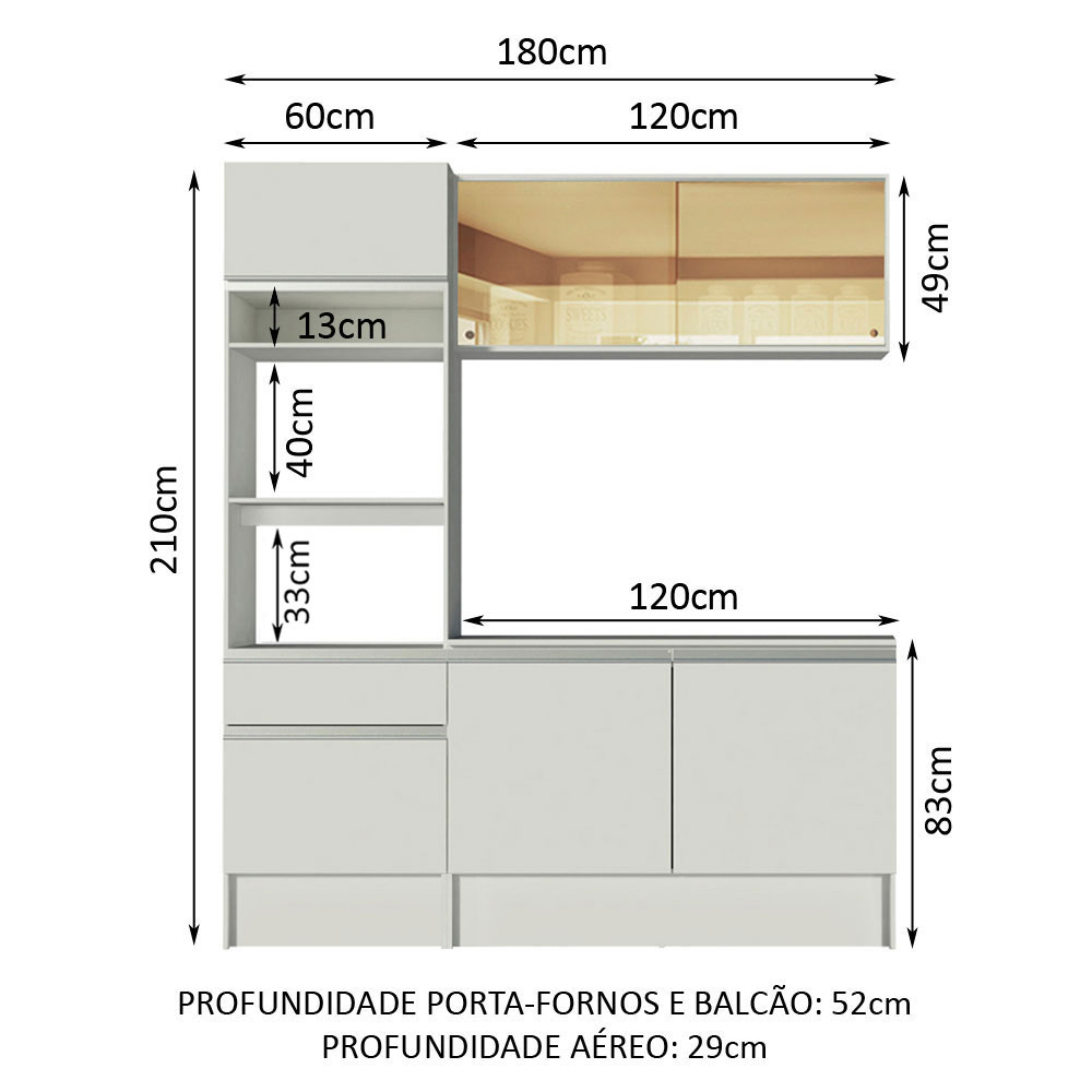Cocina Integral Completa Modular Madesa Diamante Pop BB