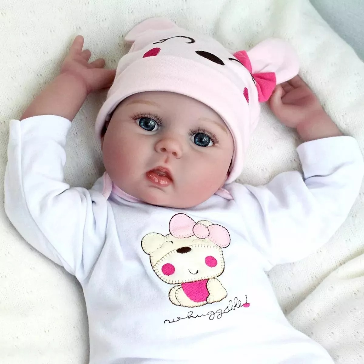 Muñeca Bebé Reborn De Silicona Y Algodón Niña 55cm Doll
