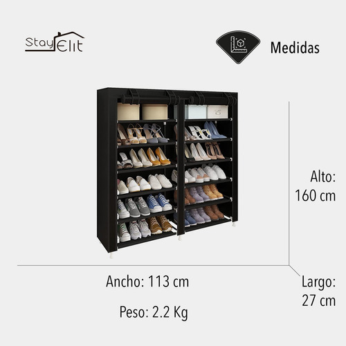 Zapatera Closet 6 Niveles 36 Pares